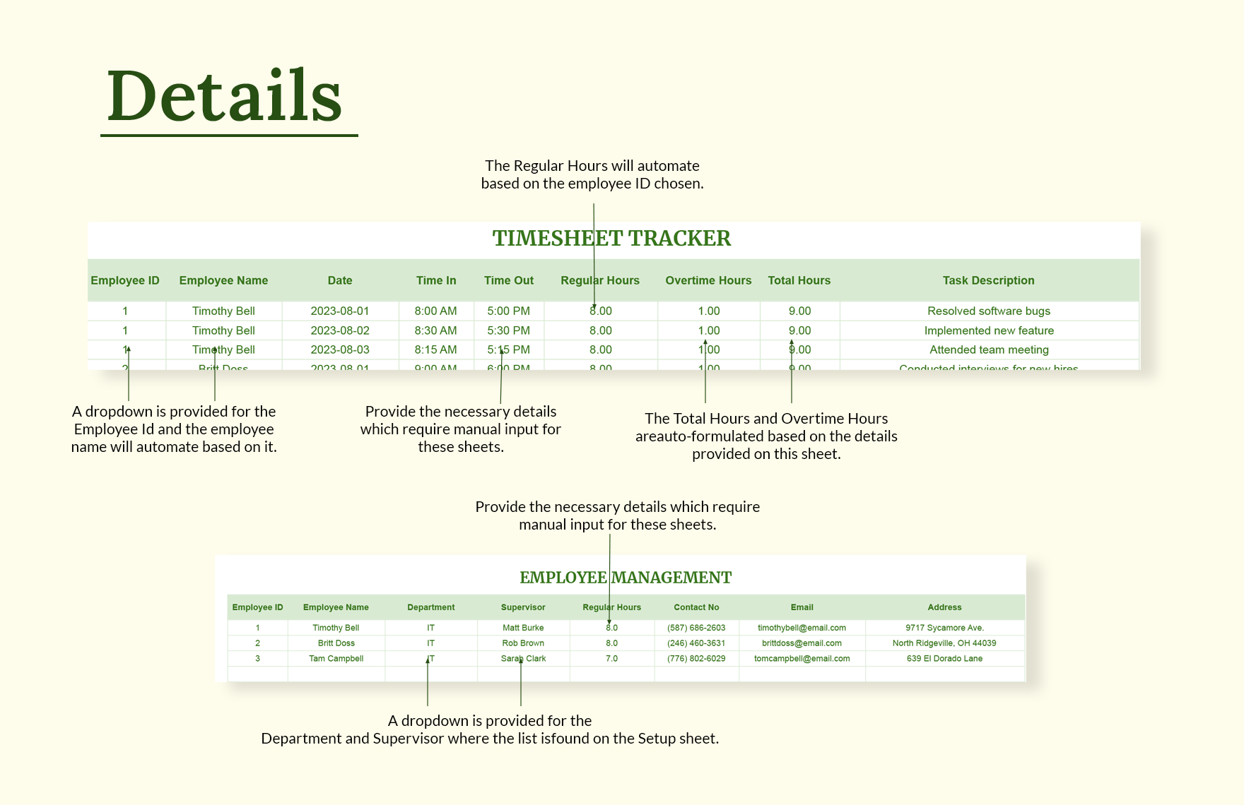 IT Employee Timesheet Tracker Sheet Template