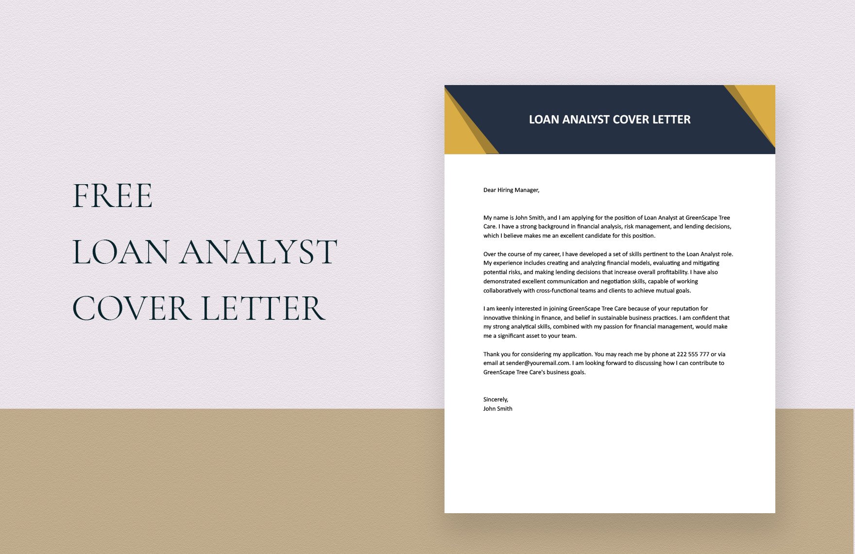 Loan Analyst Cover Letter