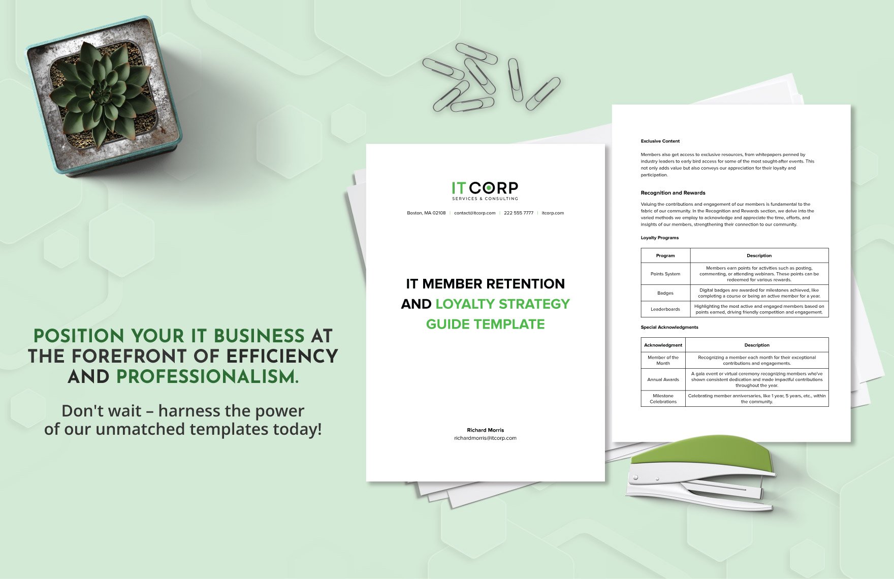 IT Member Retention and Loyalty Strategy Guide Template