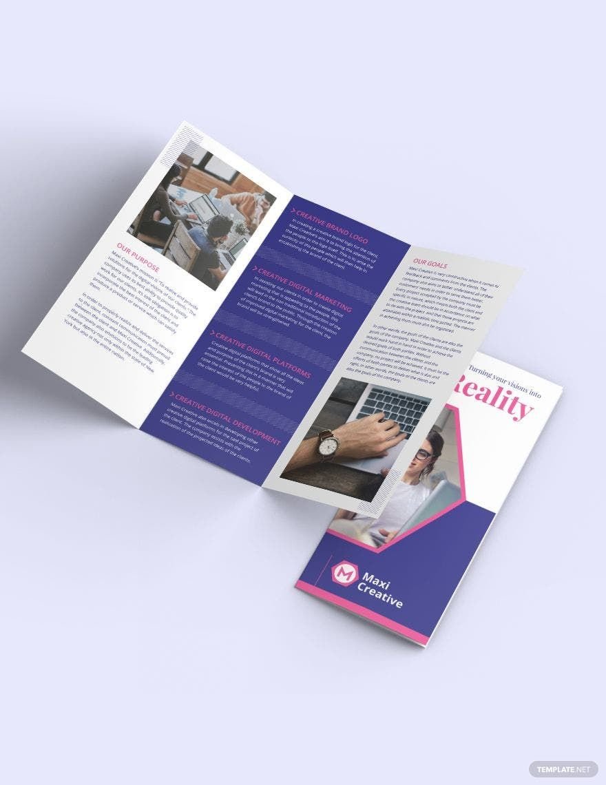 Creative Agency Tri-Fold Brochure Template