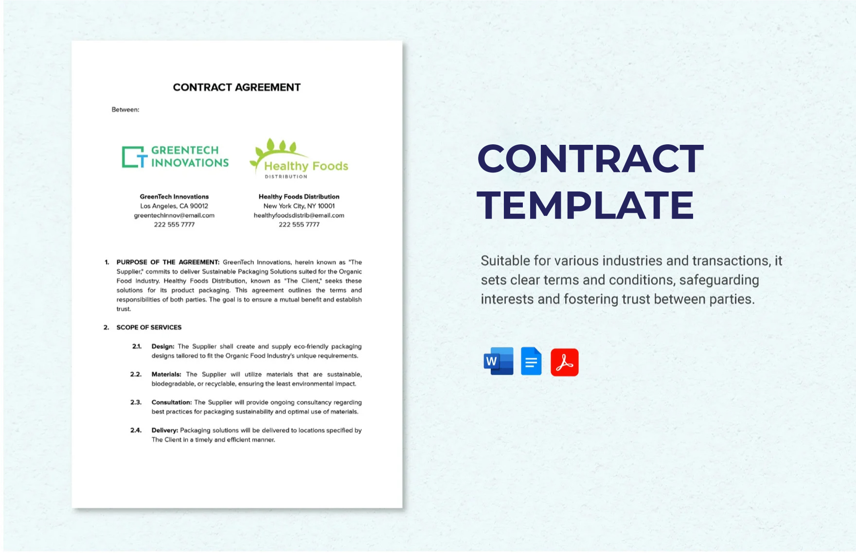 Free Contract Templates in Google Docs to Download