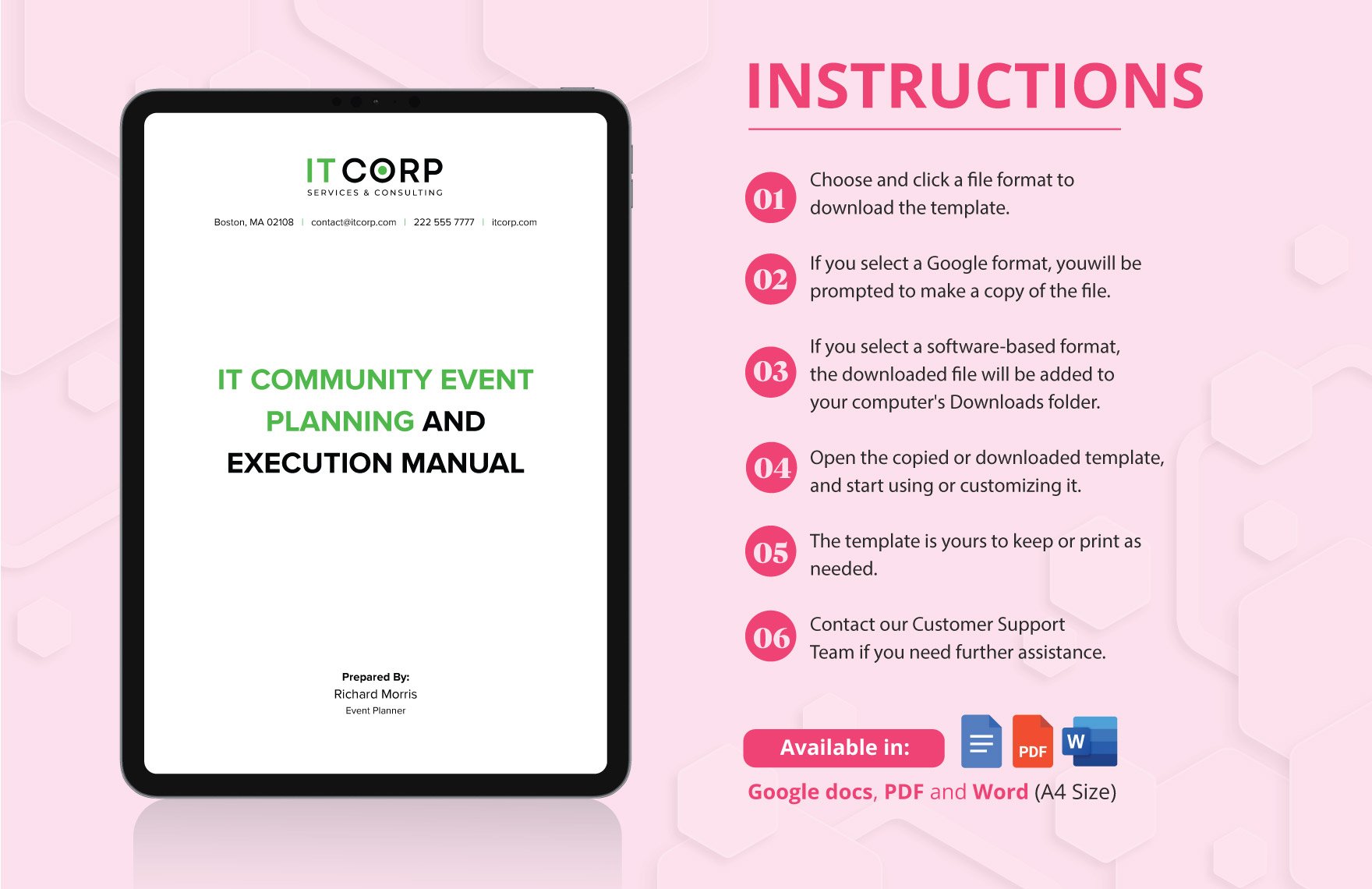 IT Community Event Planning and Execution Manual Template