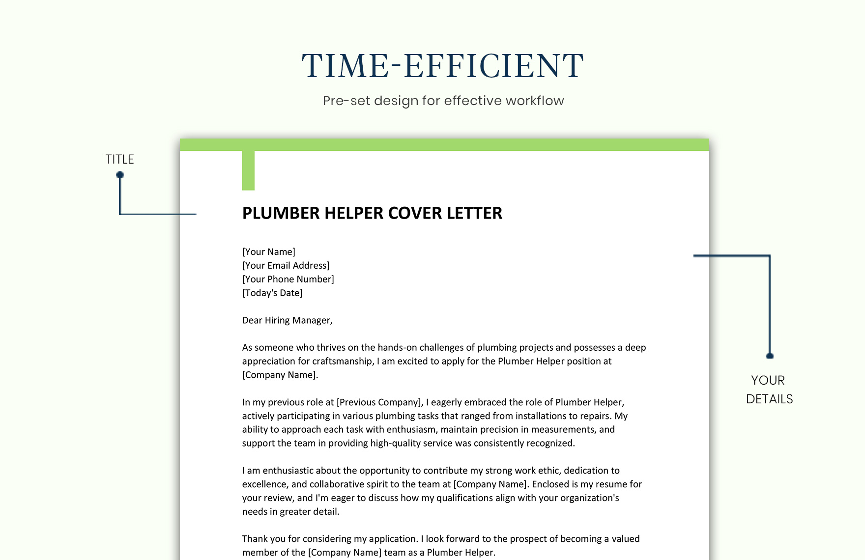 Plumber Helper Cover Letter