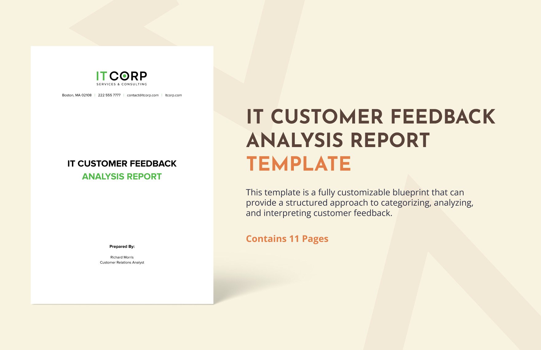 IT Customer Feedback Analysis Report Template