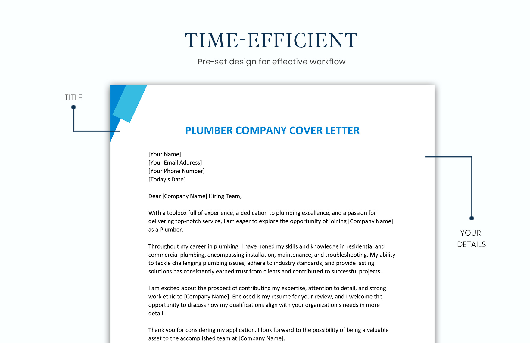 Plumber Company Cover Letter