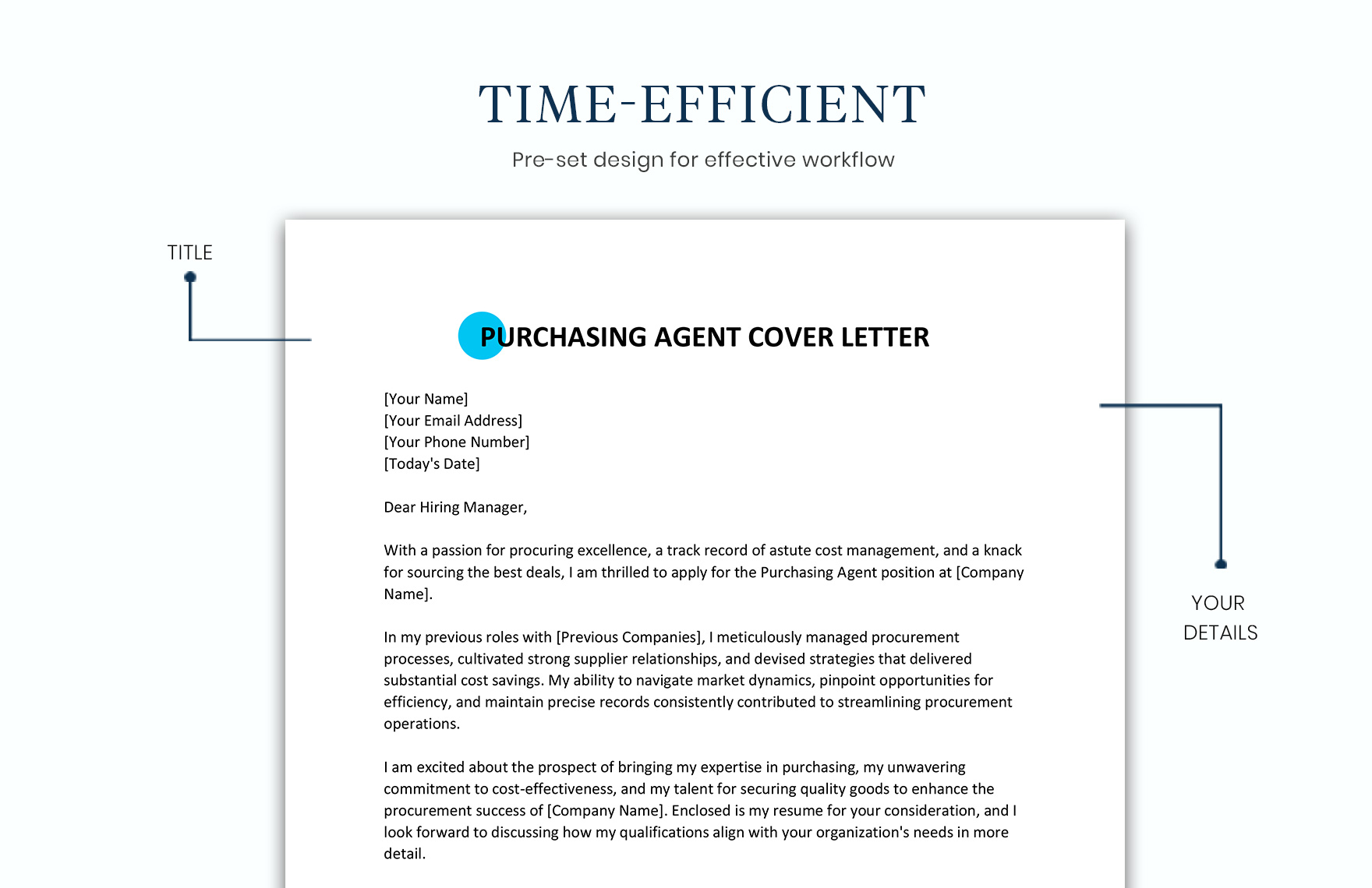 Purchasing Agent Cover Letter