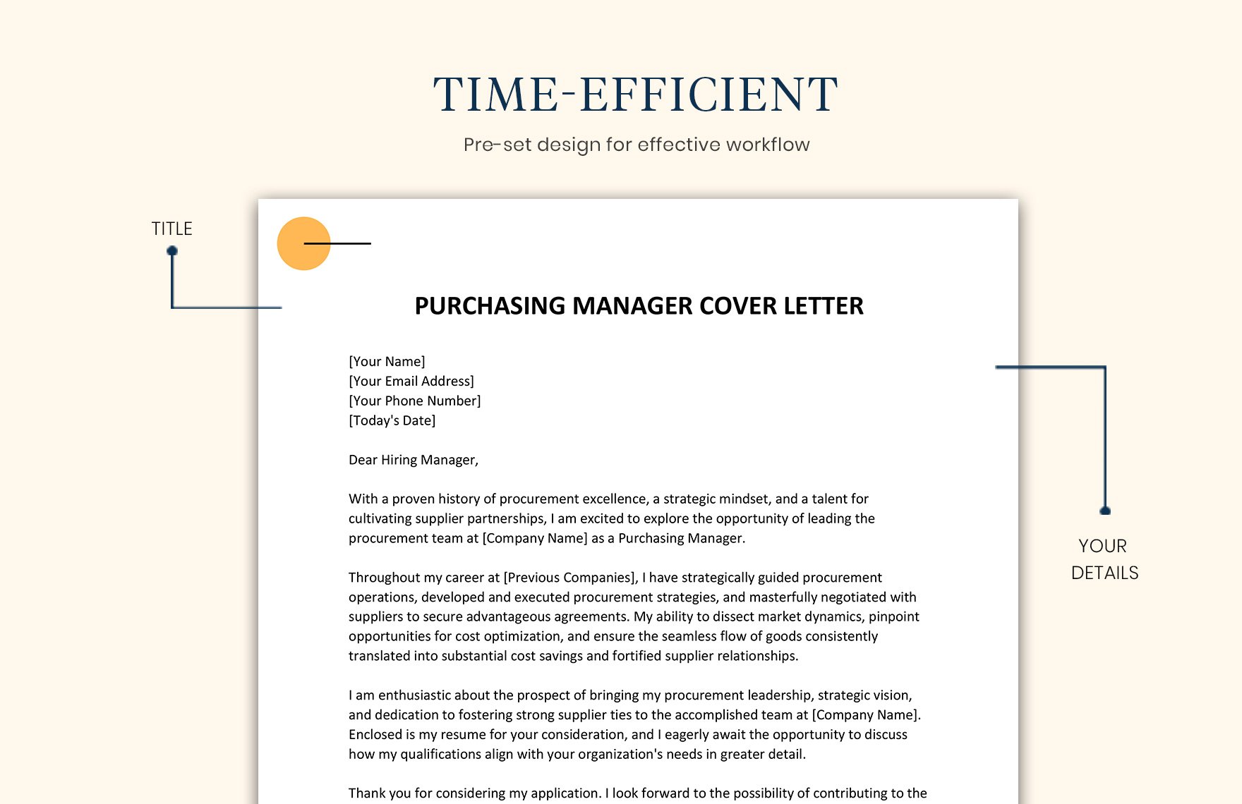 Purchasing Manager Cover Letter