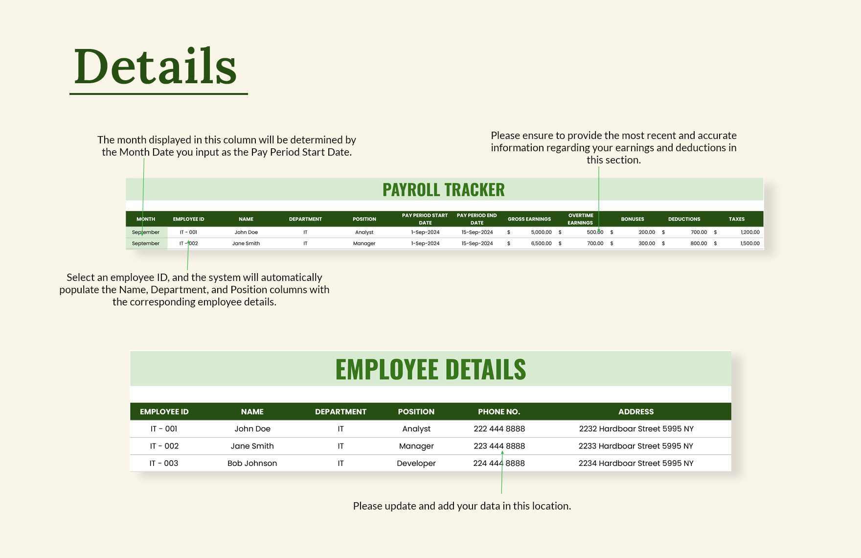 IT Payroll Reconciliation Sheet Template
