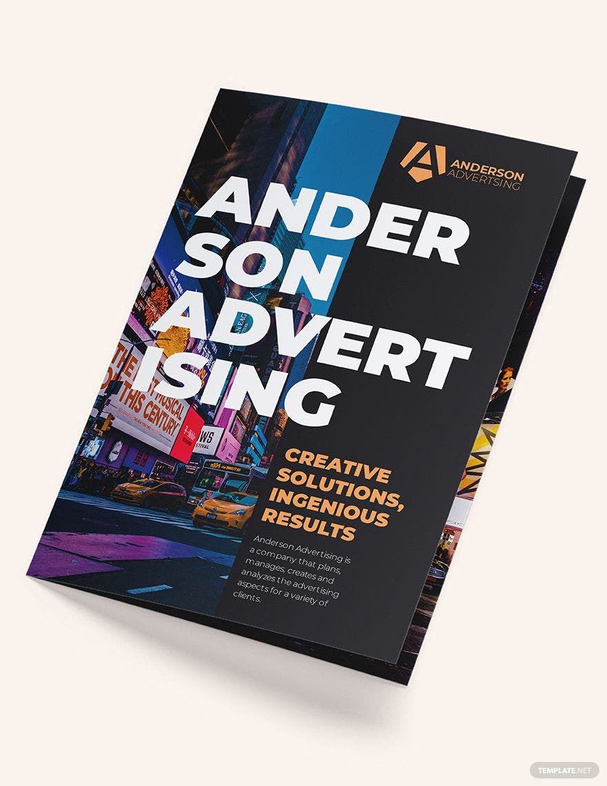 Advertising Agency Bi-Fold Brochure Template