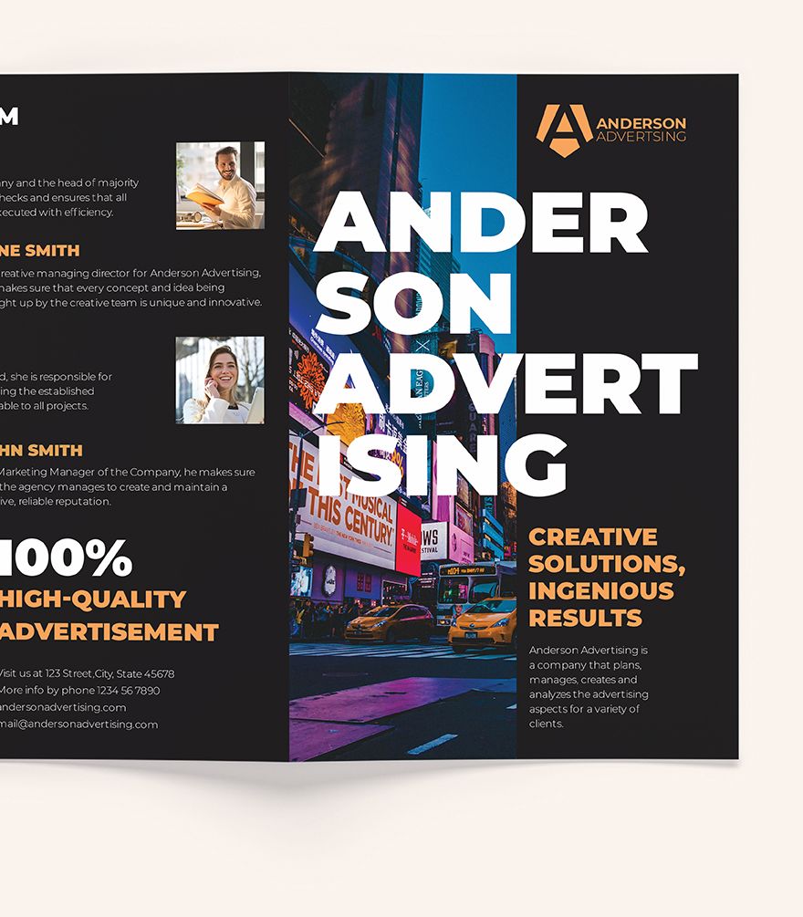 Advertising agency Bi Fold Brochure