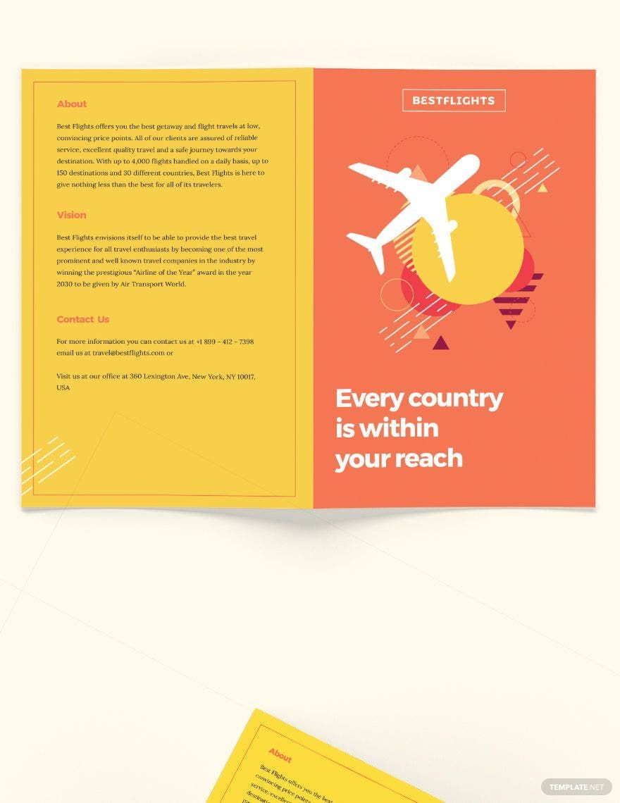 Half Fold Brochure Template Illustrator InDesign Word Apple Pages 