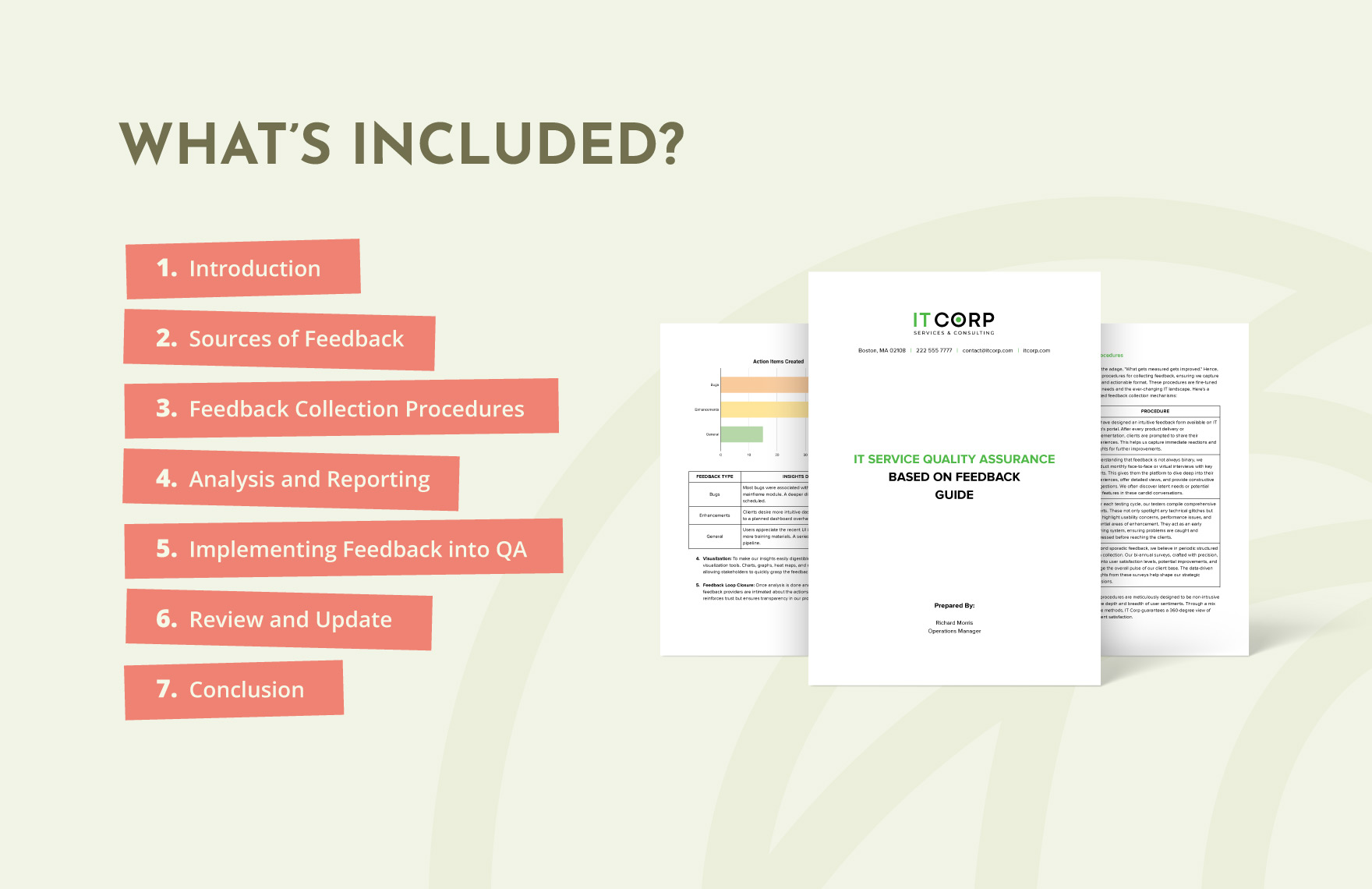 IT Service Quality Assurance based on Feedback Guide Template