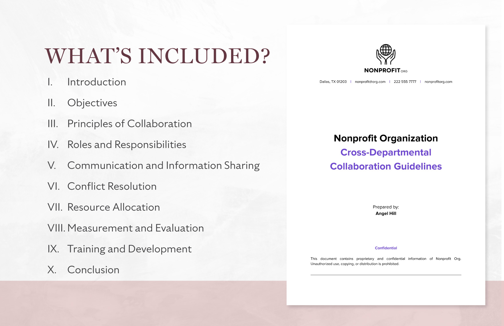 Nonprofit Organization Cross-Departmental Collaboration Guidelines Template