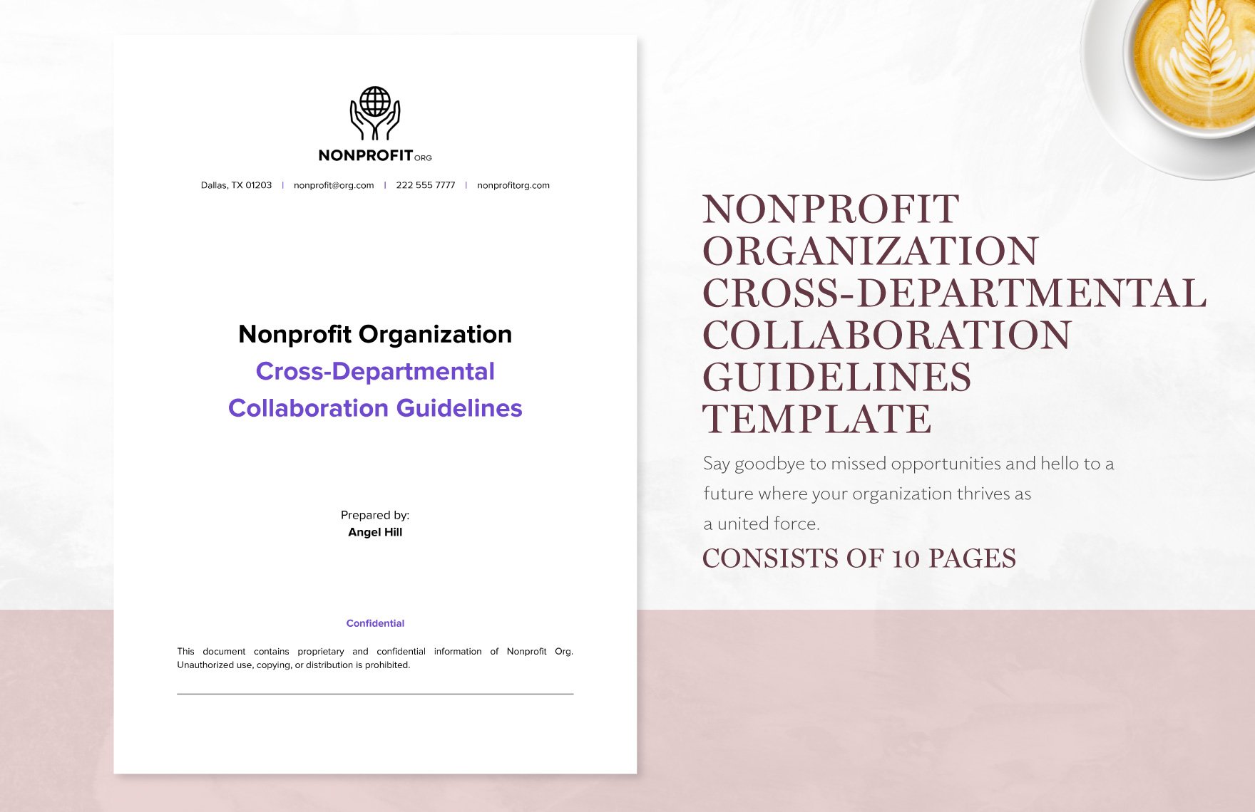 Nonprofit Organization Cross-Departmental Collaboration Guidelines Template in Word, Google Docs, PDF