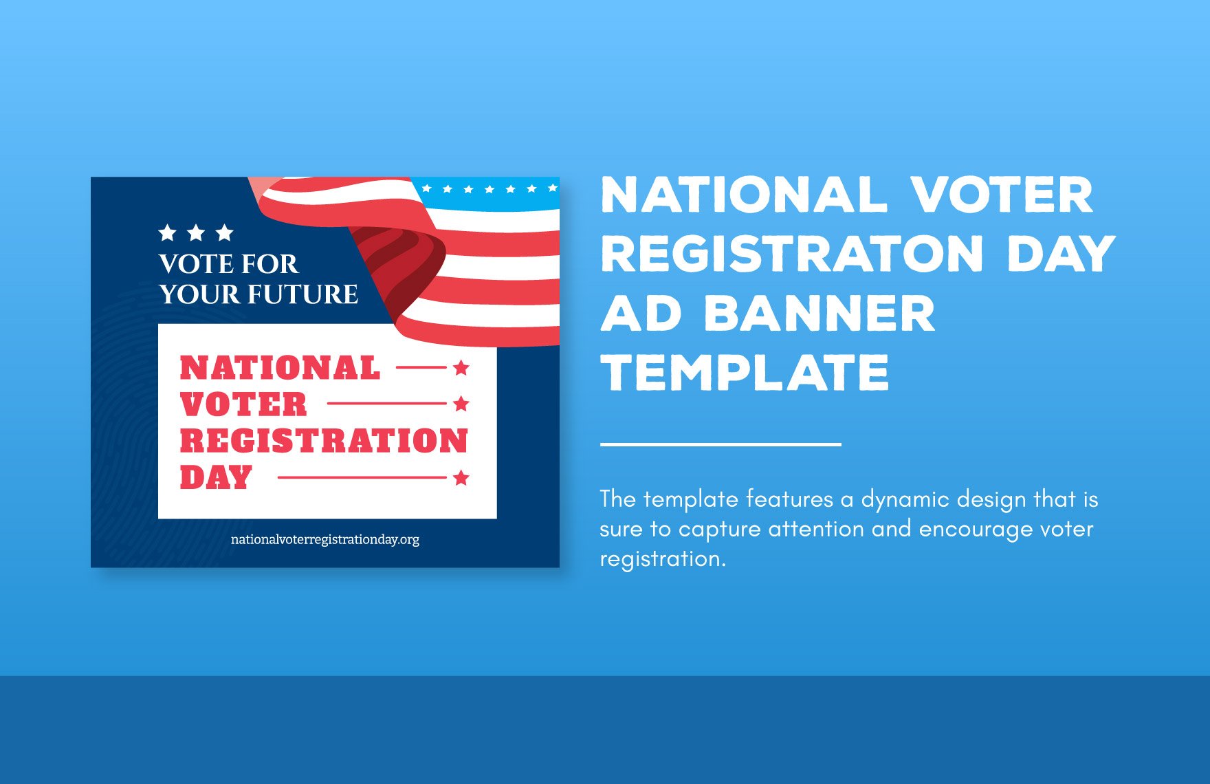 Free National Voter Registration Day Ad Banner Template in Illustrator, PSD, PNG