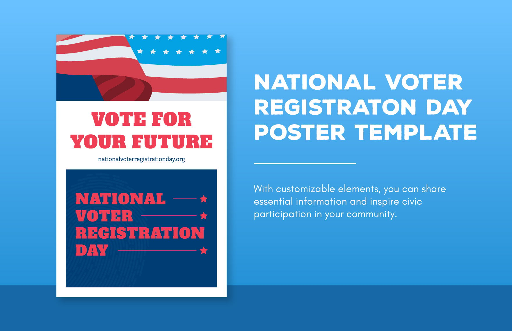 National Voter Registration Day Poster Template in Illustrator, PSD, PNG