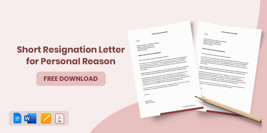 Official Query Letter Sample