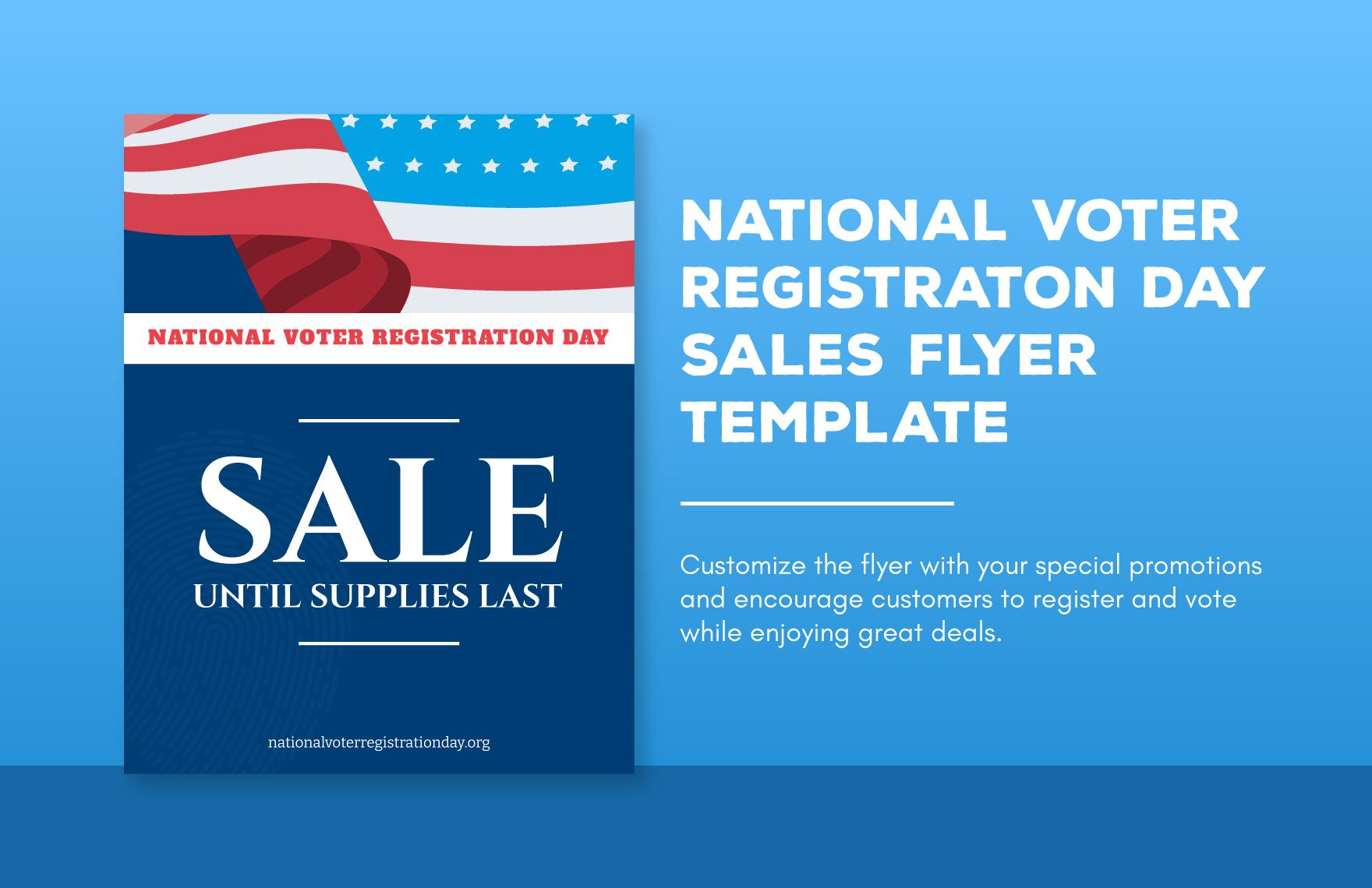 Free National Voter Registration Day Sales Flyer Template in Illustrator, PSD, PNG
