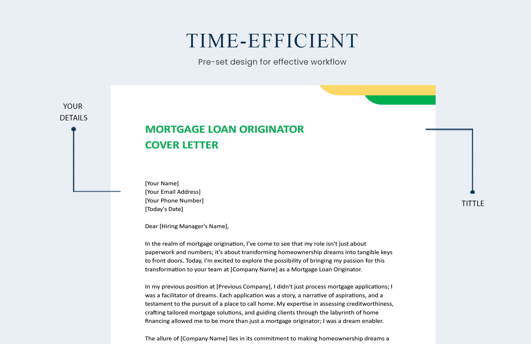 Mortgage Loan Originator Cover Letter