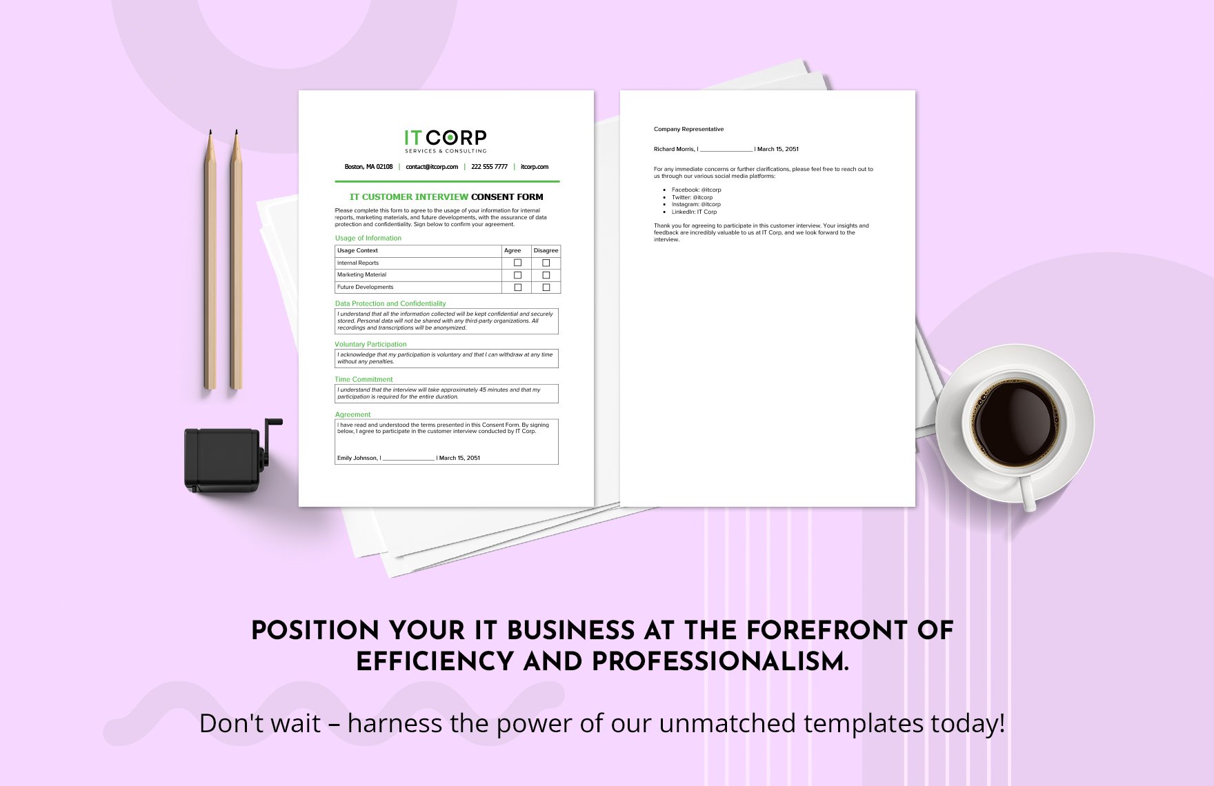 IT Customer Interview Consent Form Template