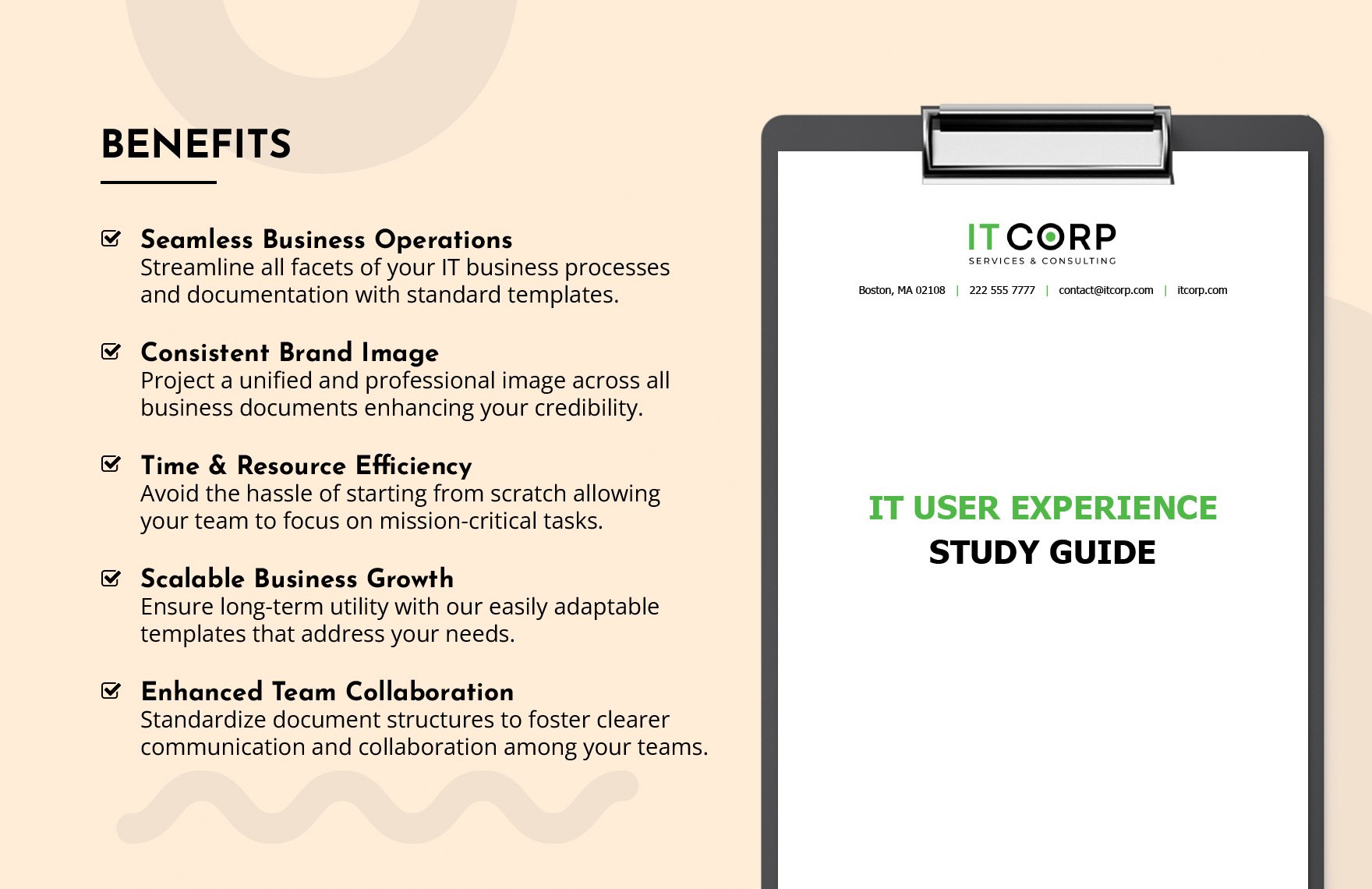 IT User Experience Study Guide Template