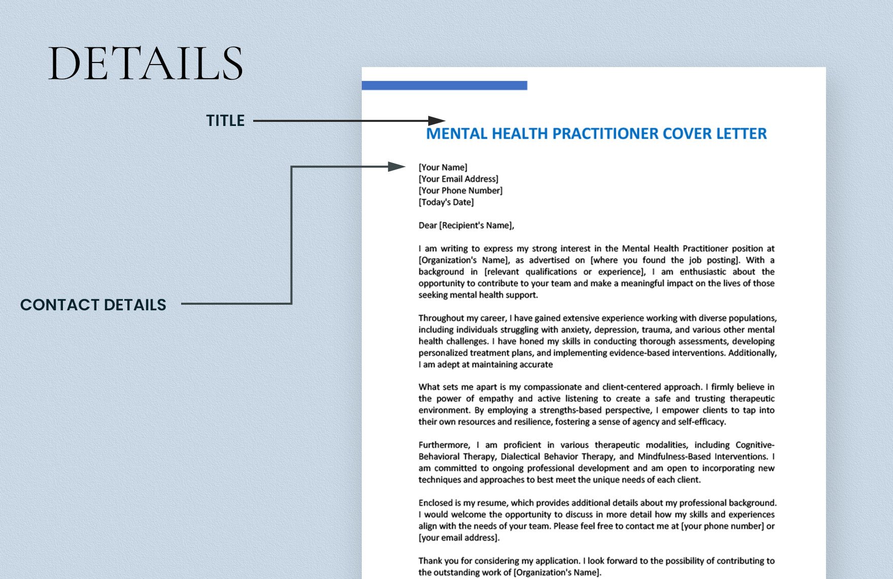 Mental Health Practitioner Cover Letter
