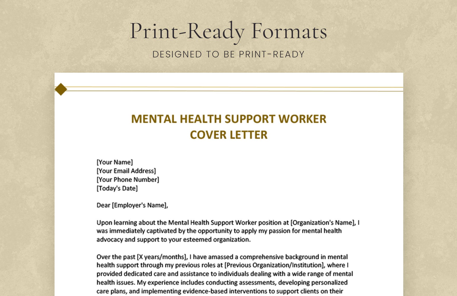 sample cover letter for mental health support worker