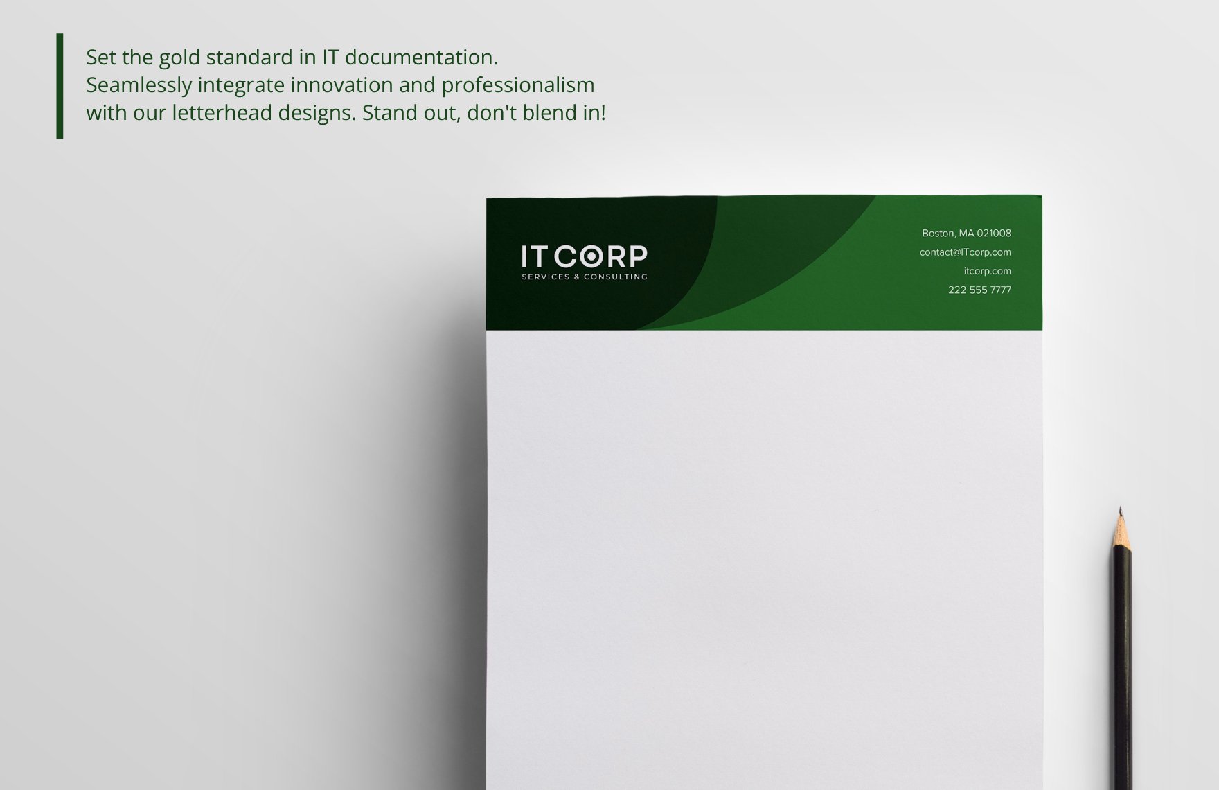Healthcare IT Consulting Letterhead Template