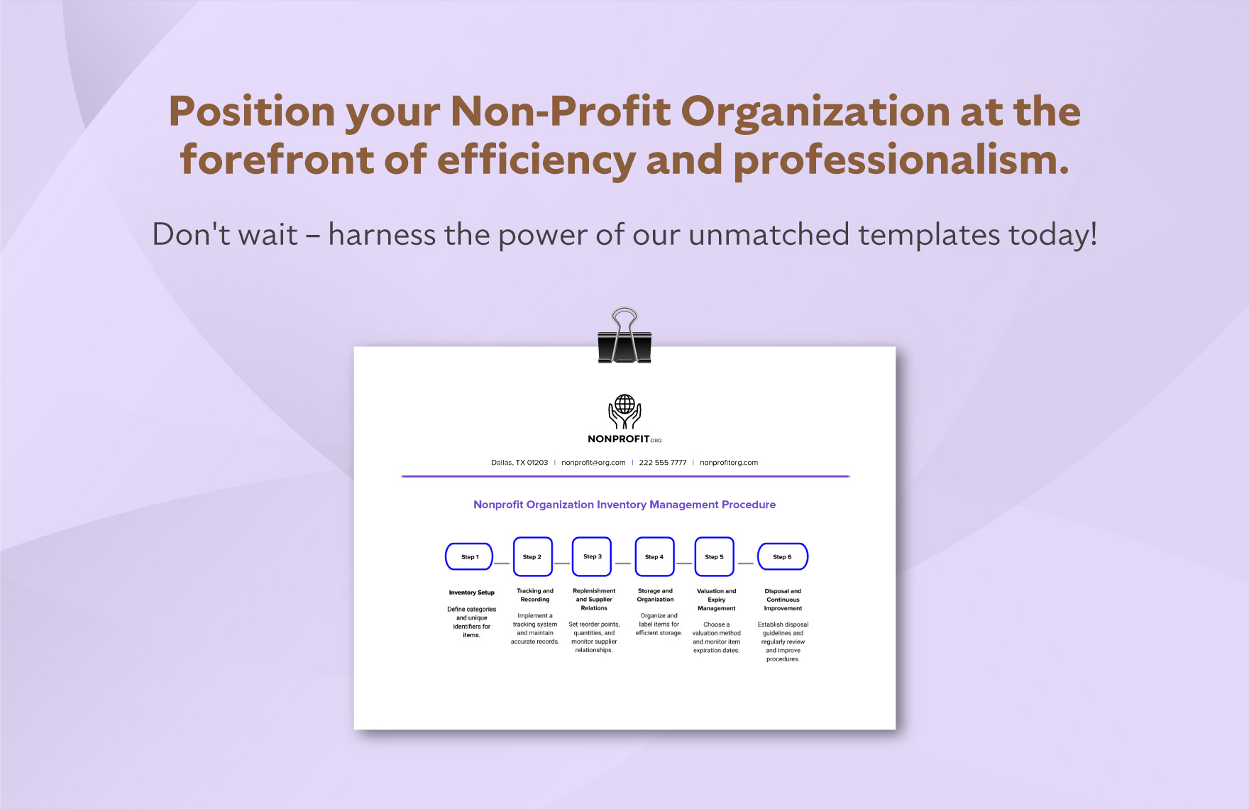 Nonprofit Organization Inventory Management Procedure Template
