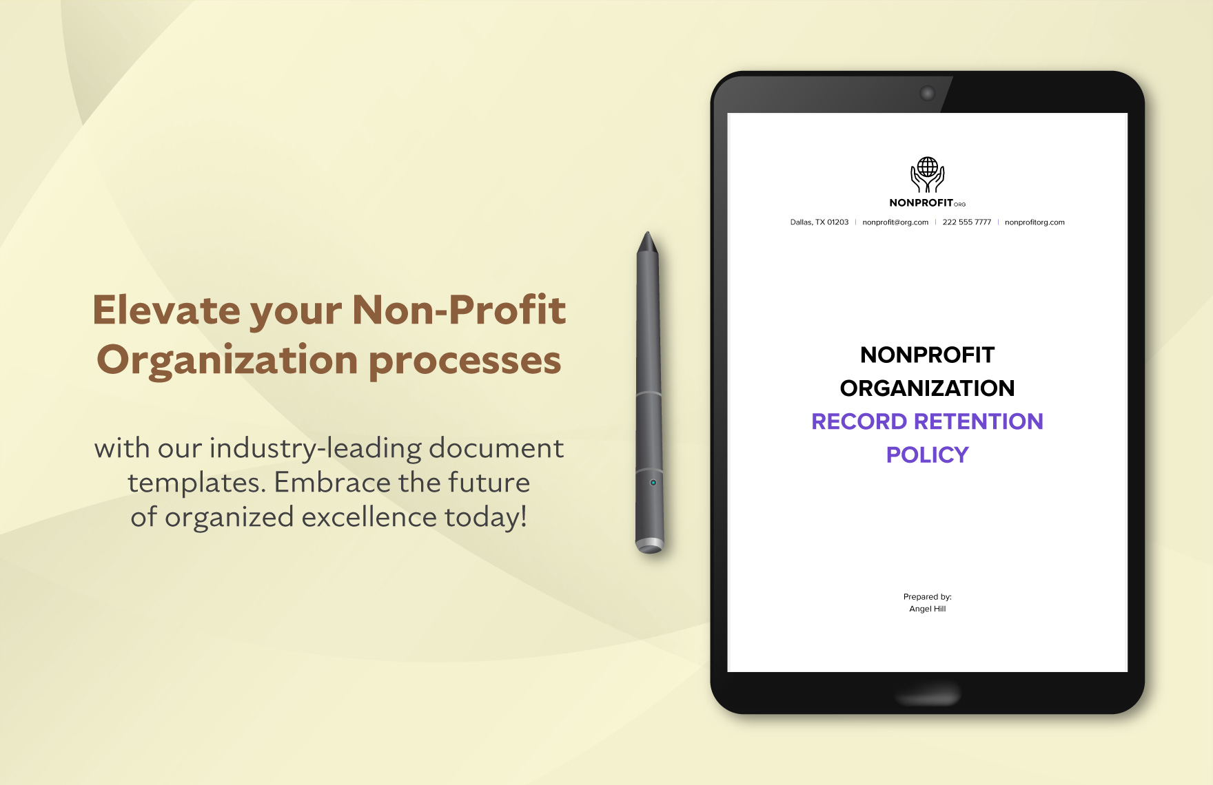 Nonprofit Organization Record Retention Policy Template