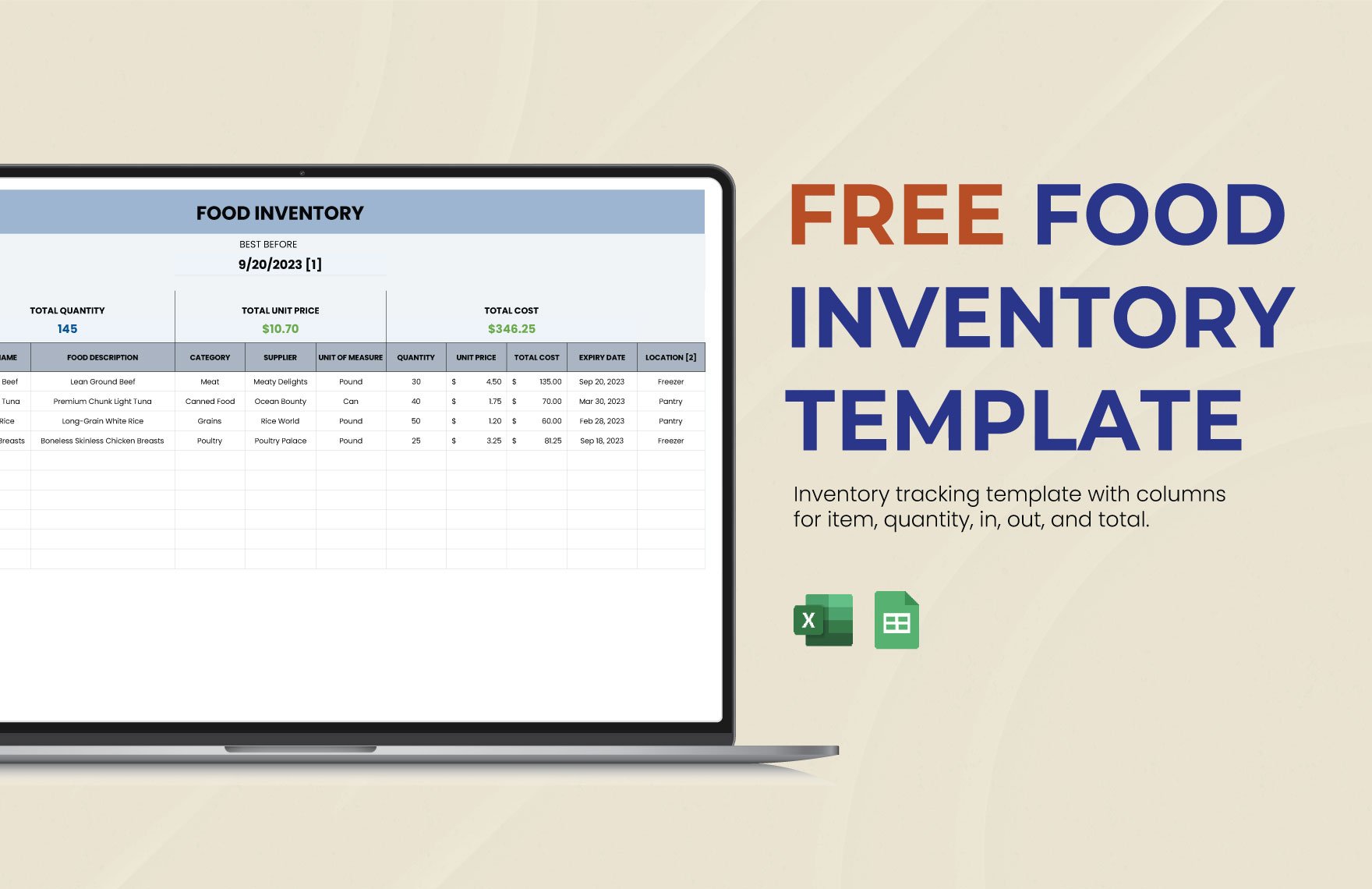 Food Inventory Template