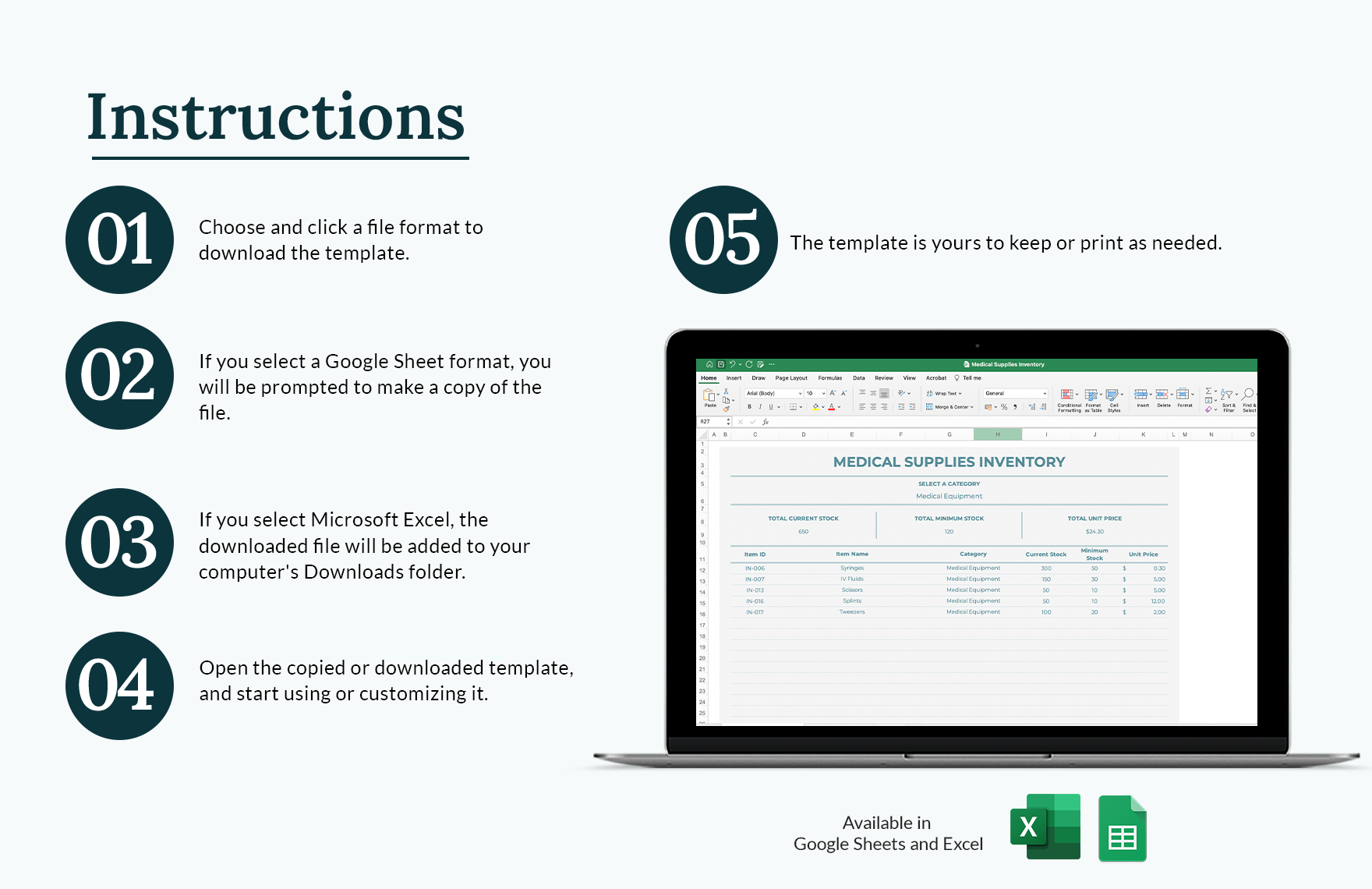 Medical Supplies Inventory Template