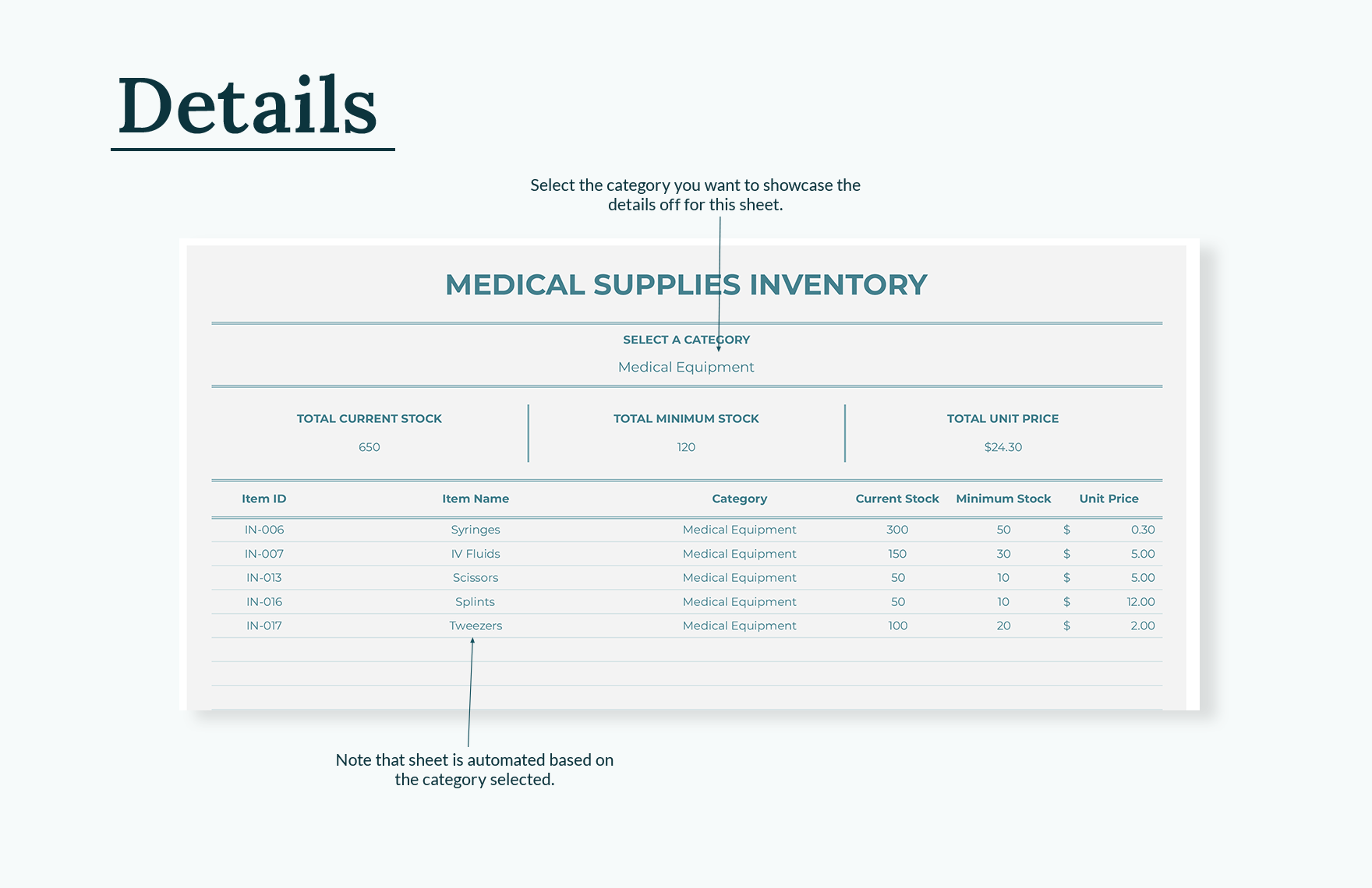 Medical Supplies Inventory Template