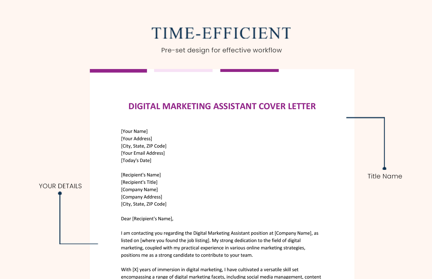Digital Marketing Assistant Cover Letter