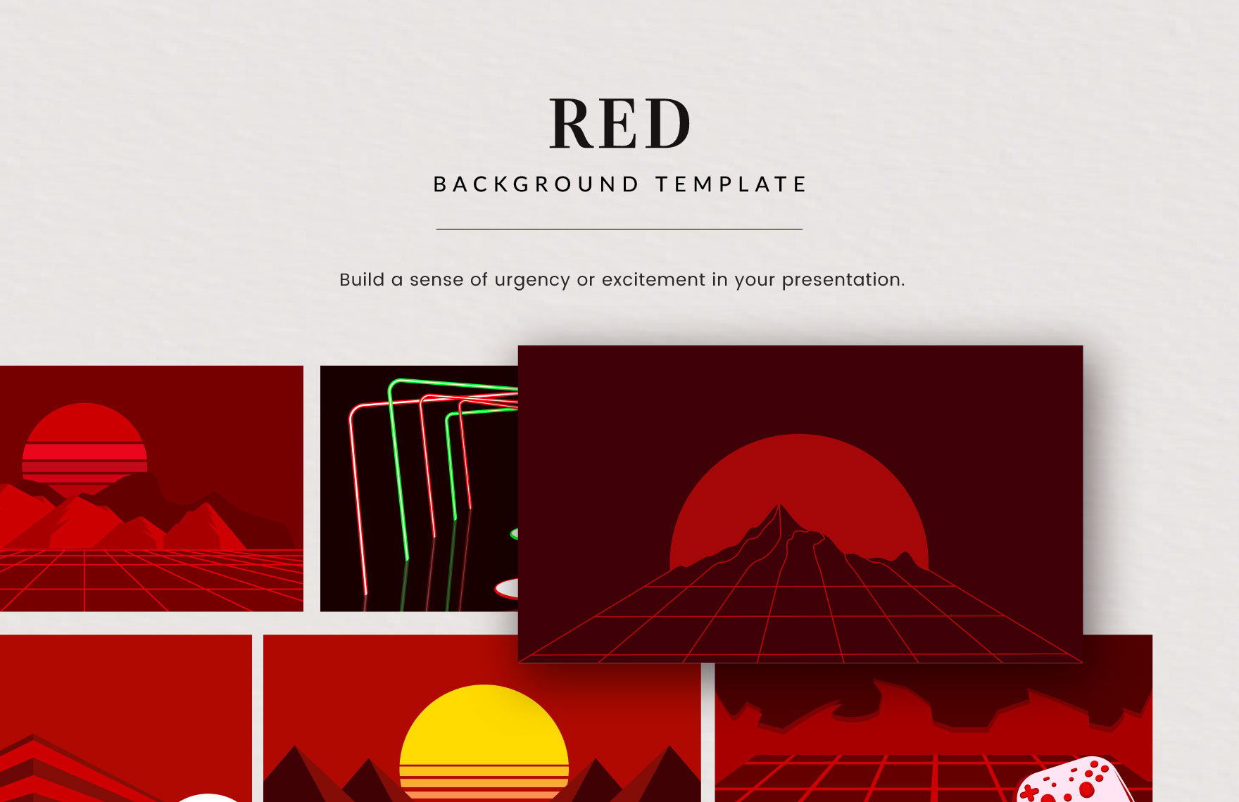 Red Background Template