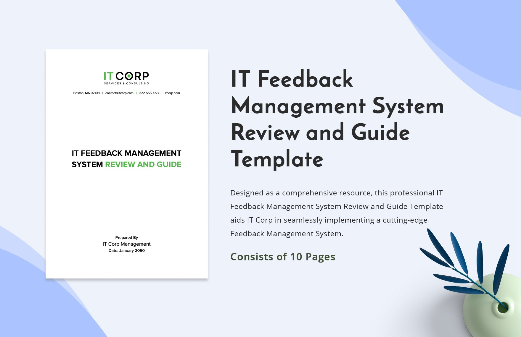 IT Feedback Management System Review and Guide Template in Word, Google Docs, PDF