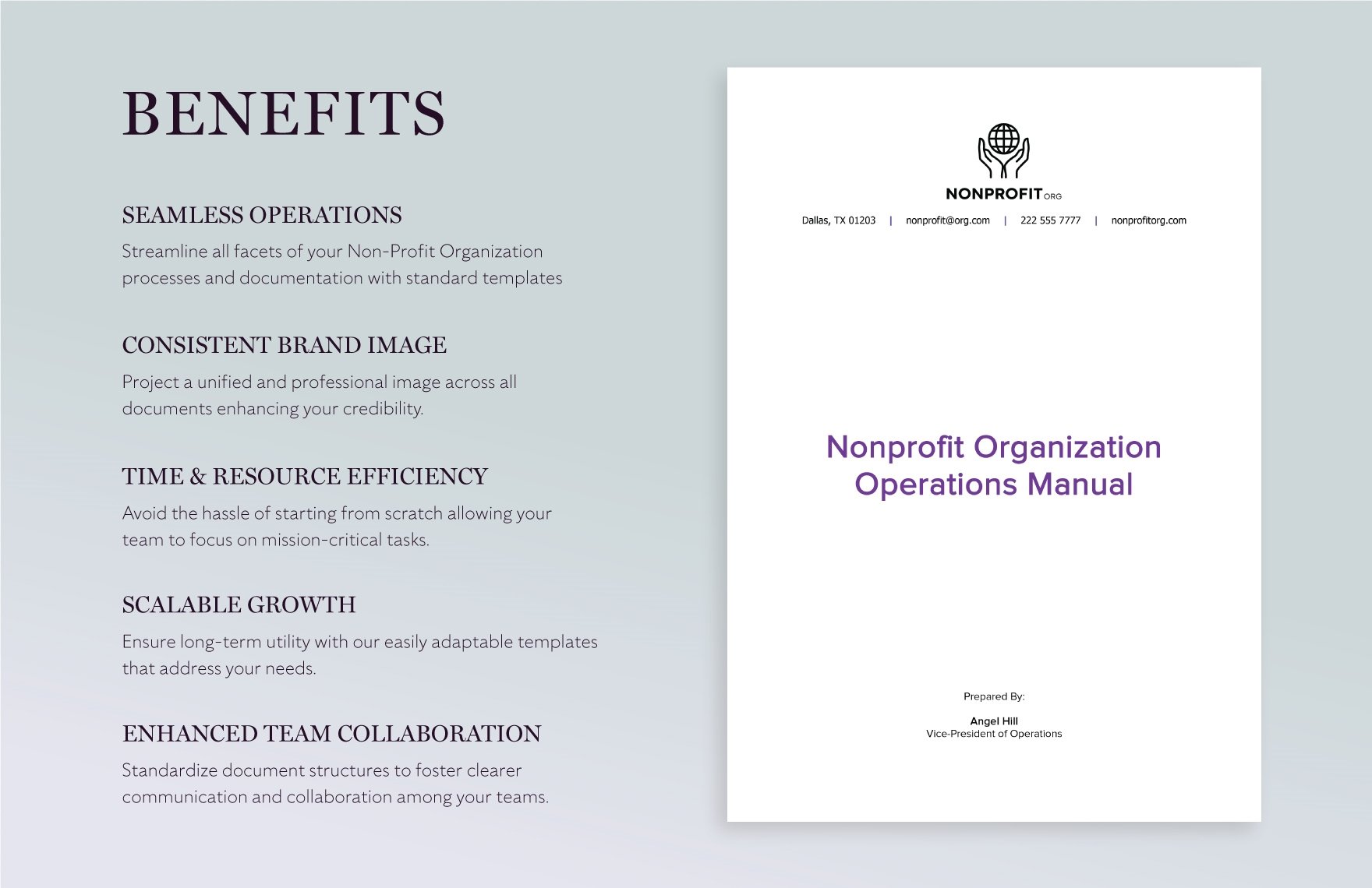 Nonprofit Organization Operations Manual Template
