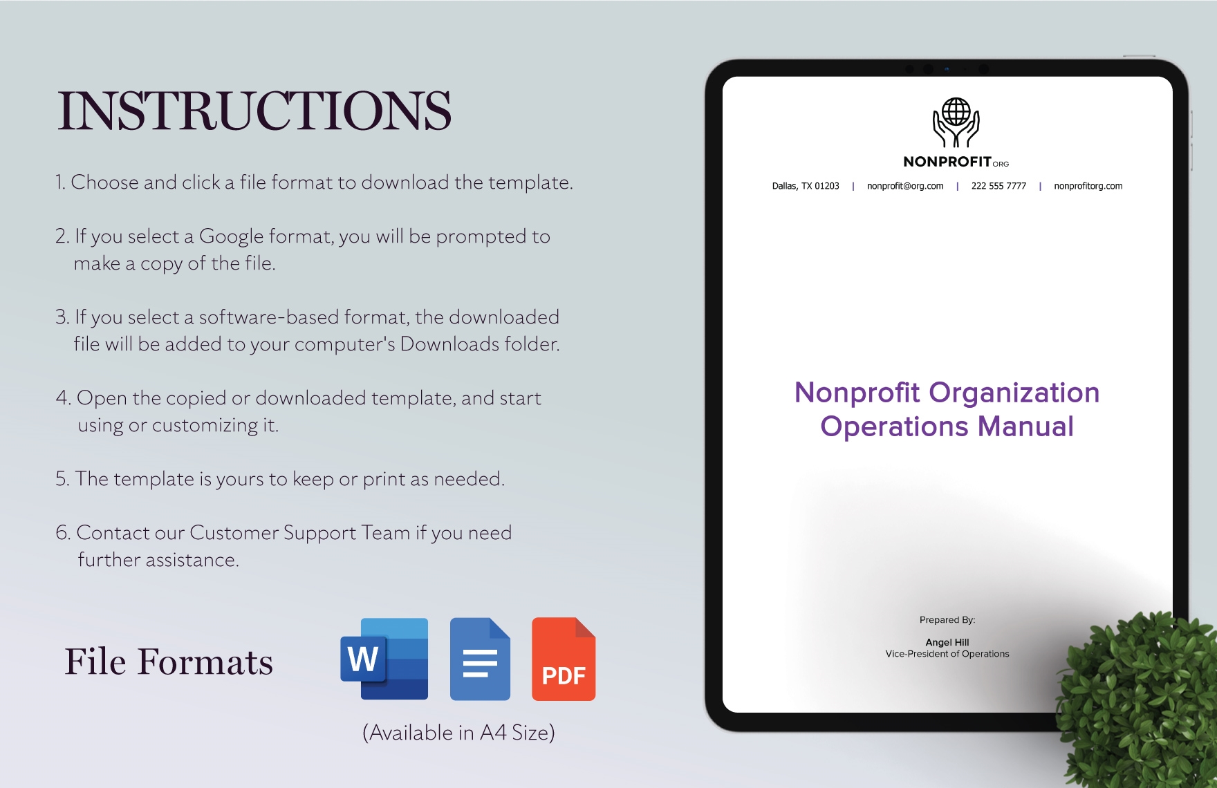 Nonprofit Organization Operations Manual Template