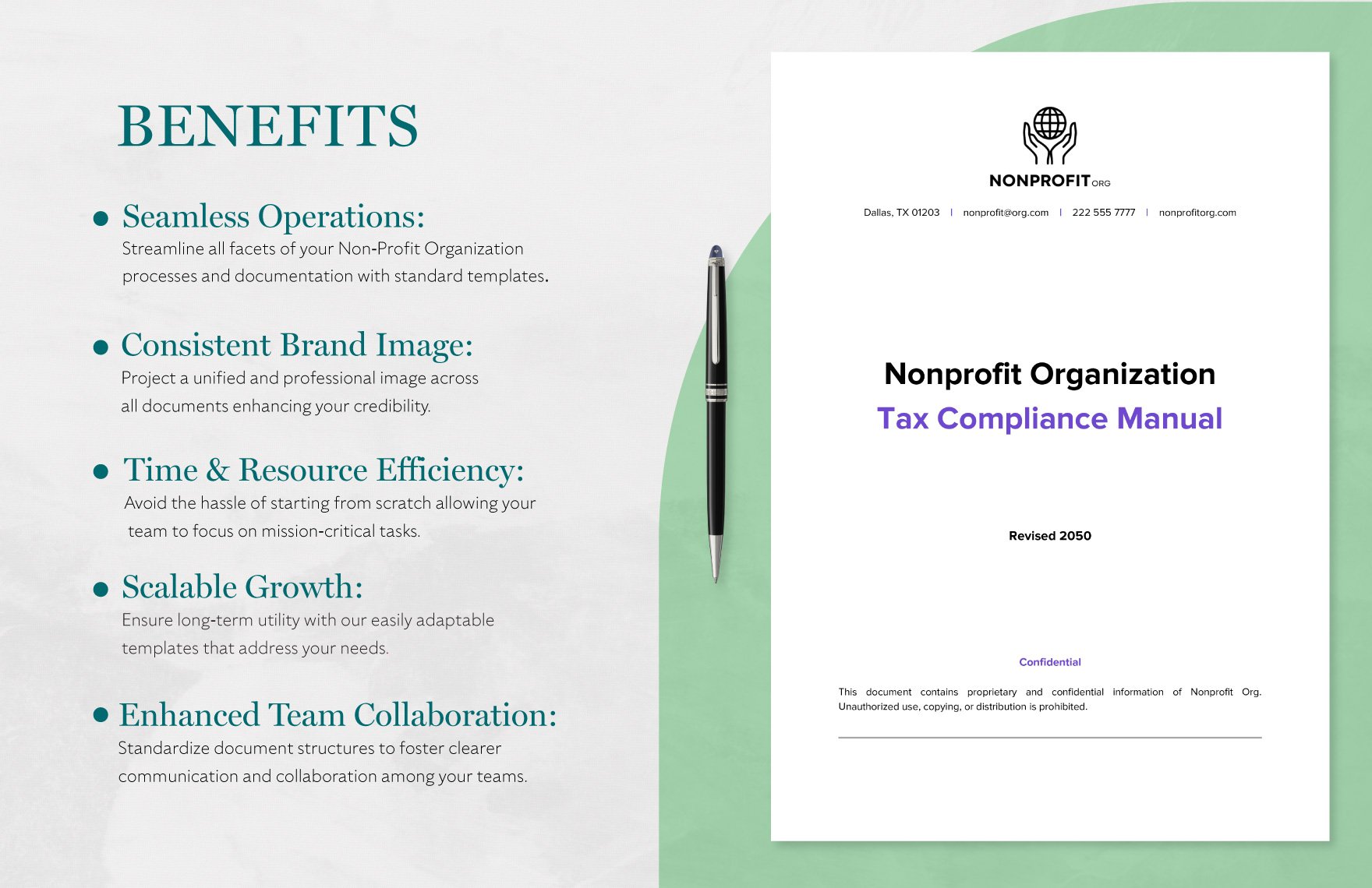  Nonprofit Organization Tax Compliance Manual Template