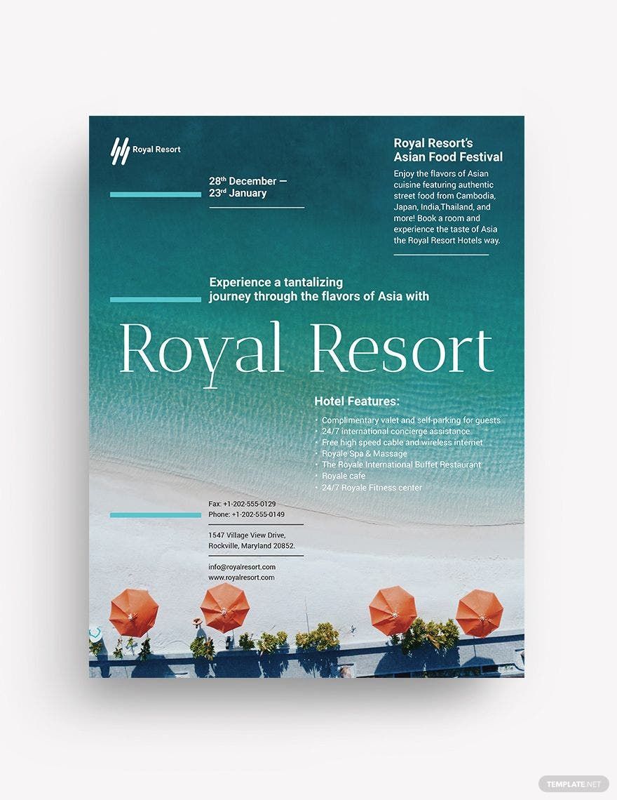 Royal Resort Flyer Template