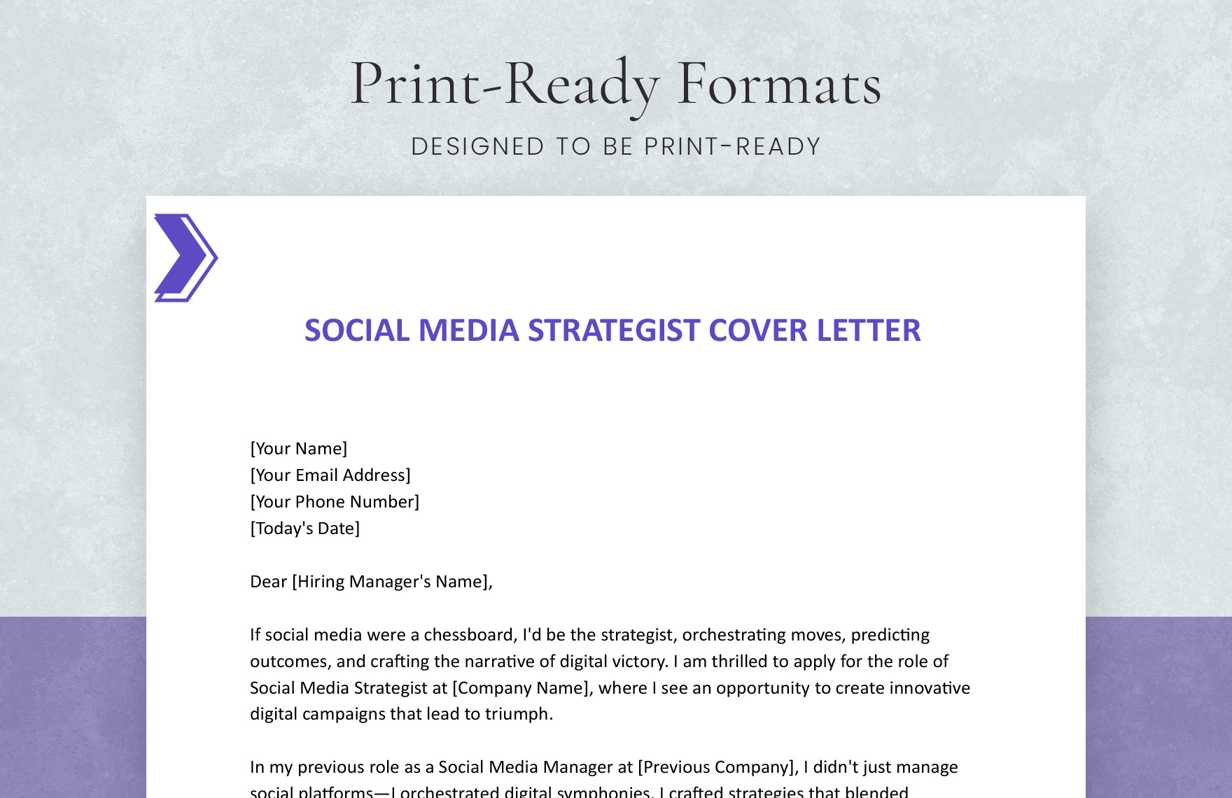Social Media Strategist Cover Letter