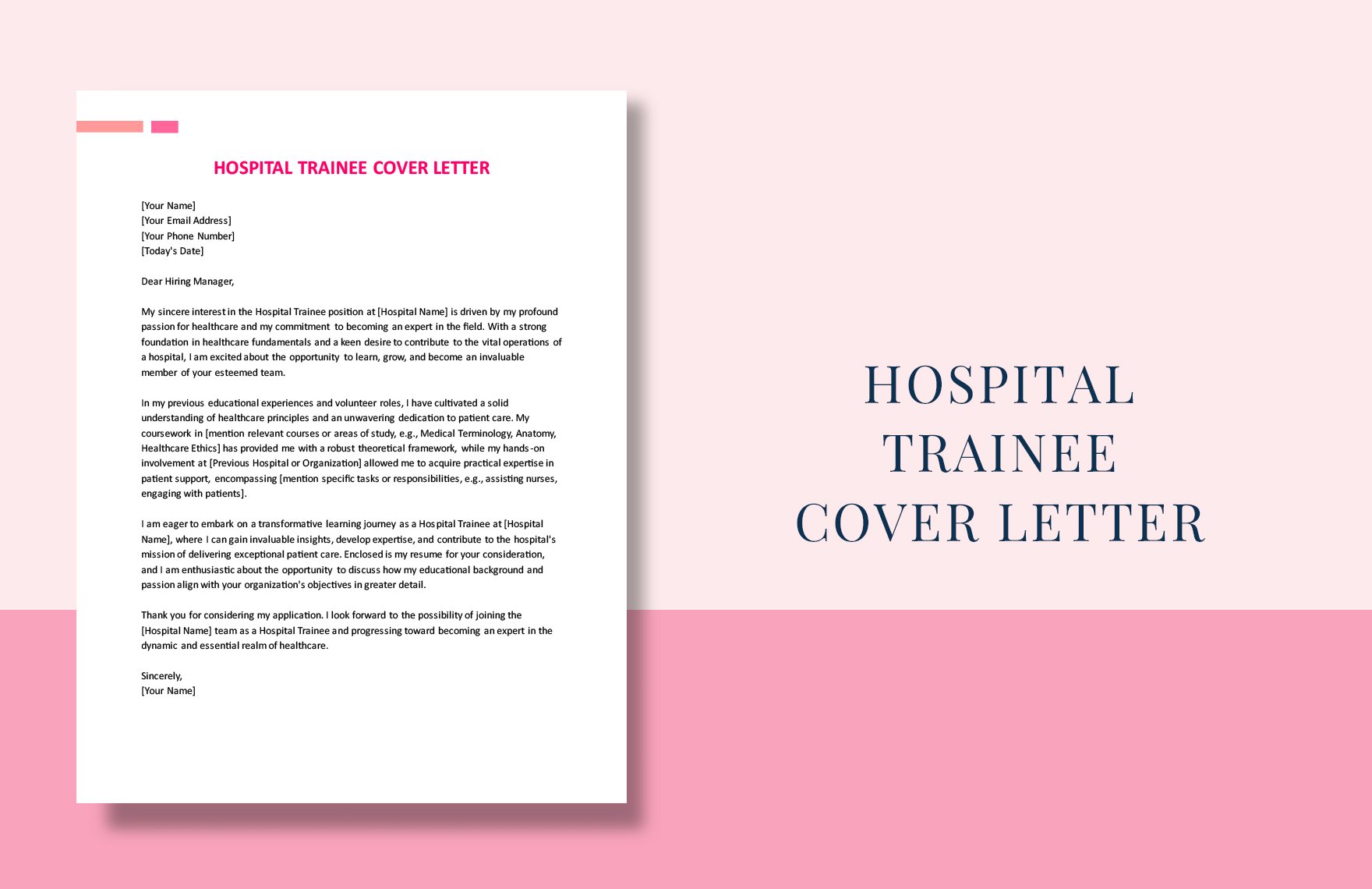 Hospital Trainee Cover Letter
