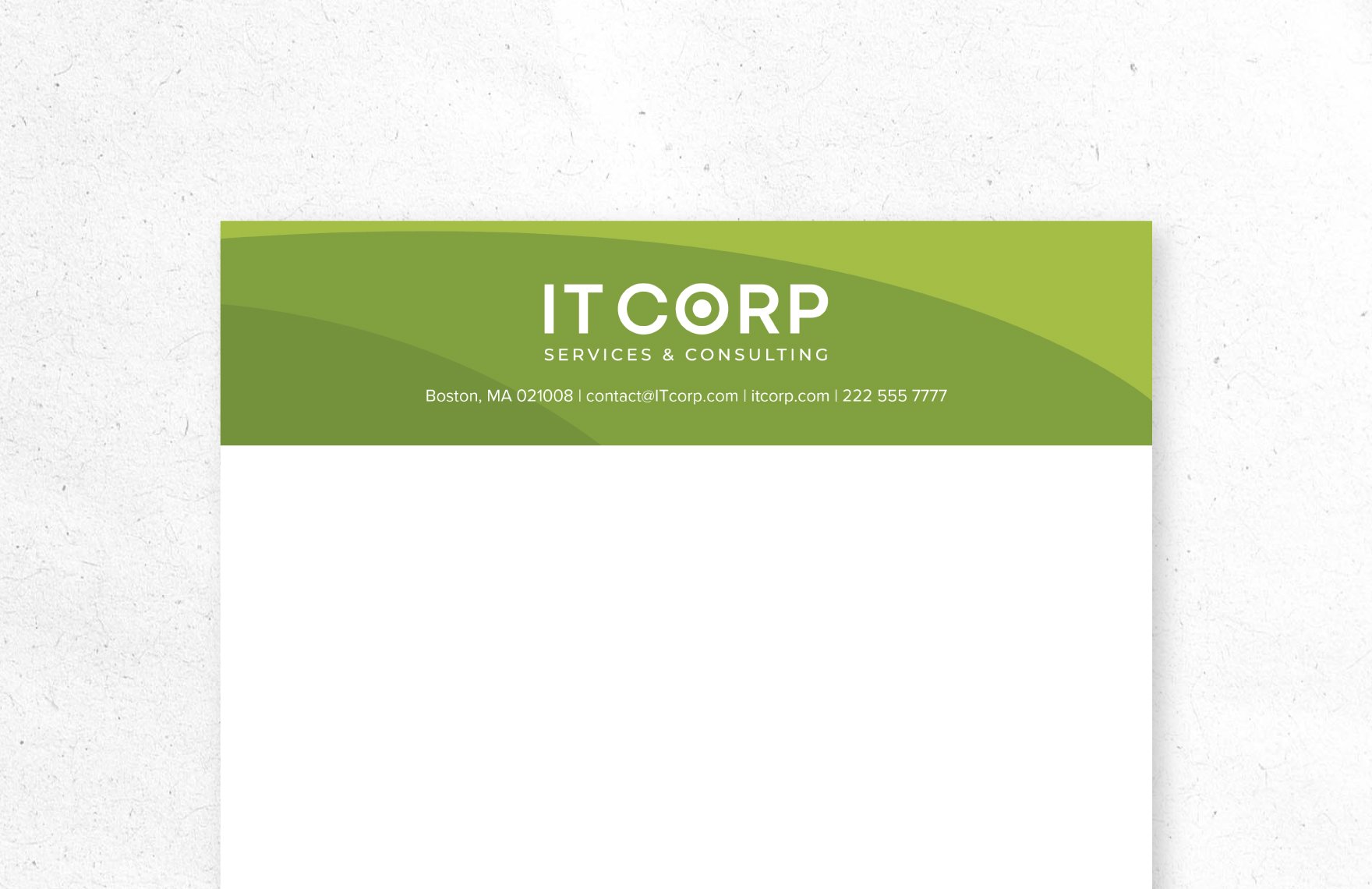 IT Fintech Consulting Letterhead Template