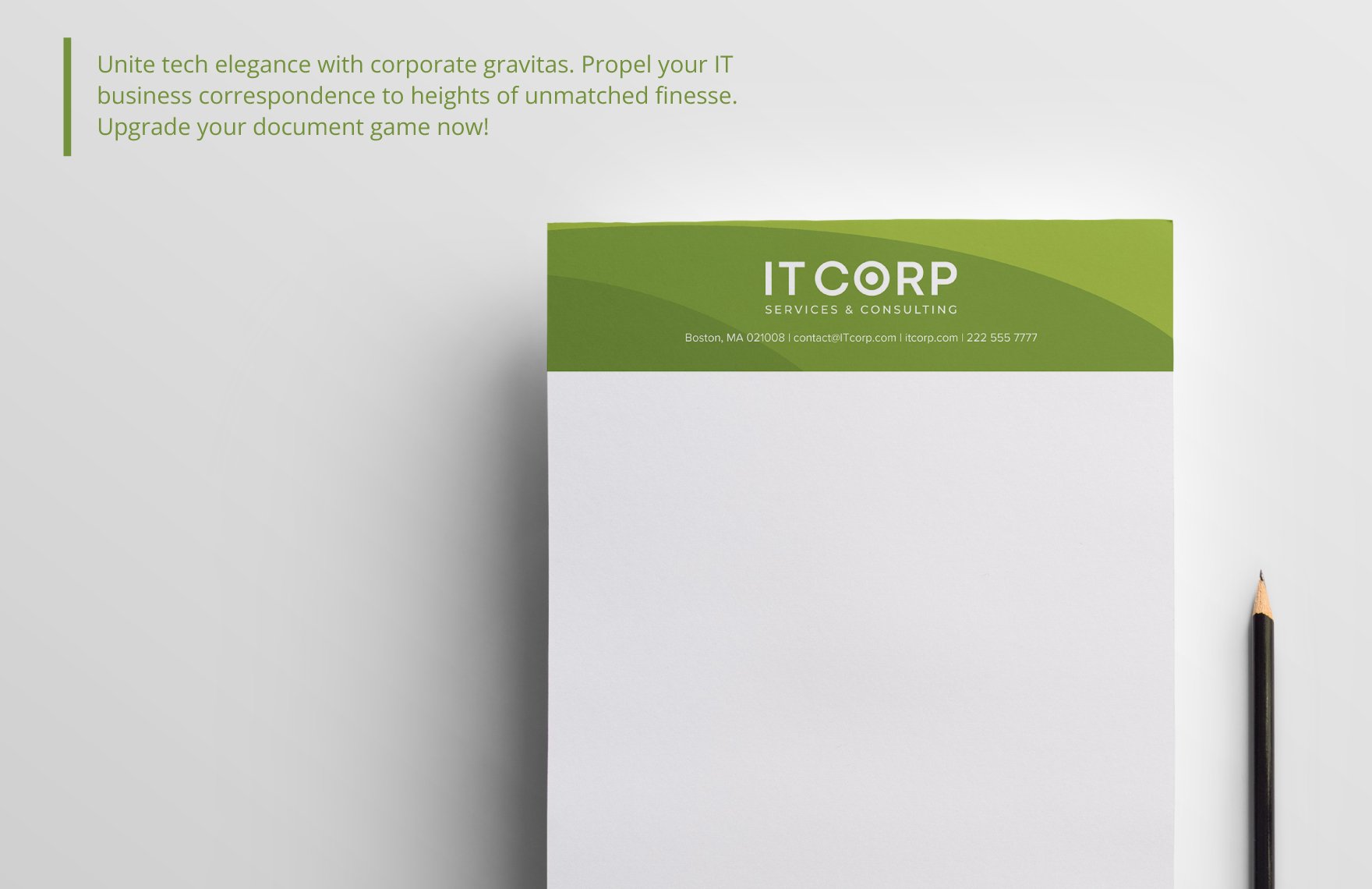 IT Fintech Consulting Letterhead Template