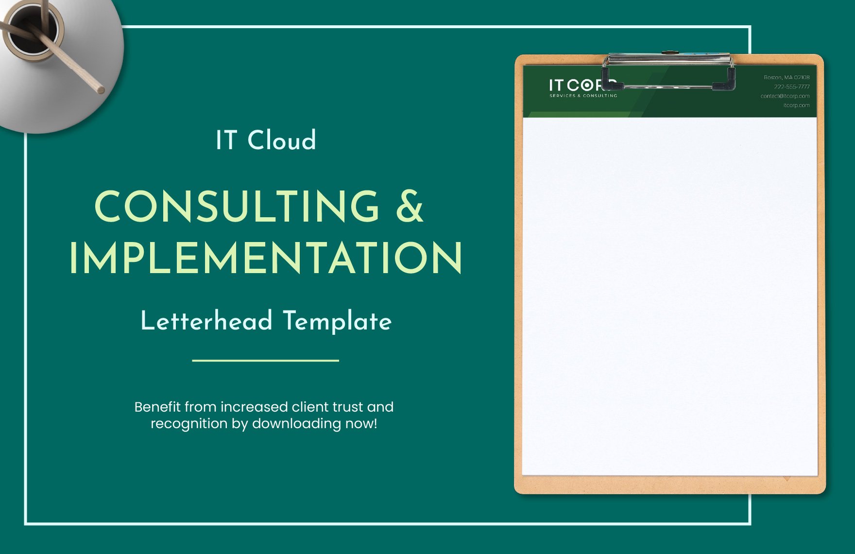 IT Cloud Consulting & Implementation Letterhead Template
