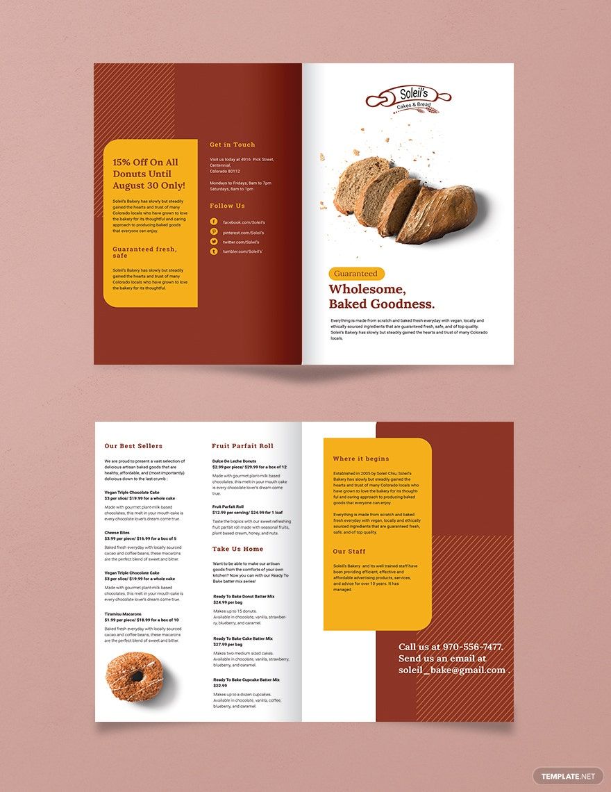 Product Bi-Fold Brochure Template in Word, Google Docs, Illustrator, PSD, Apple Pages, Publisher, InDesign