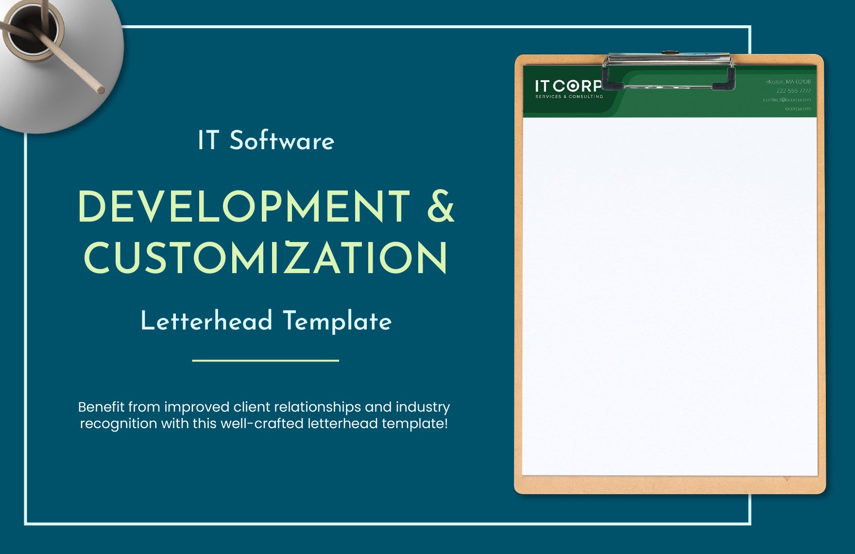 IT Software Development & Customization Letterhead Template