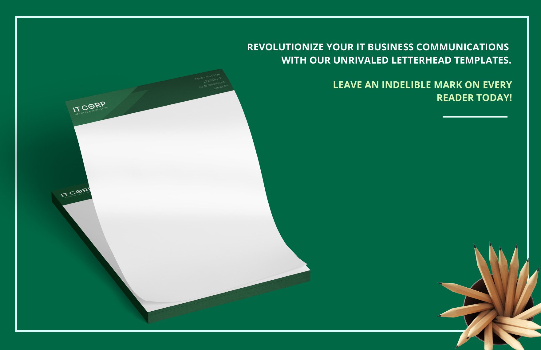 IT Business Intelligence & Analytics Consulting Letterhead Template