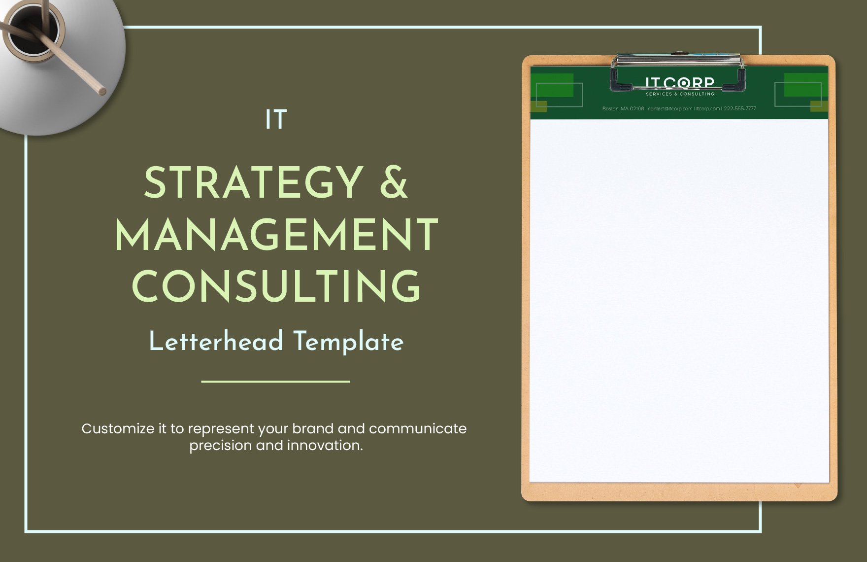 IT Strategy & Management Consulting Letterhead Template
