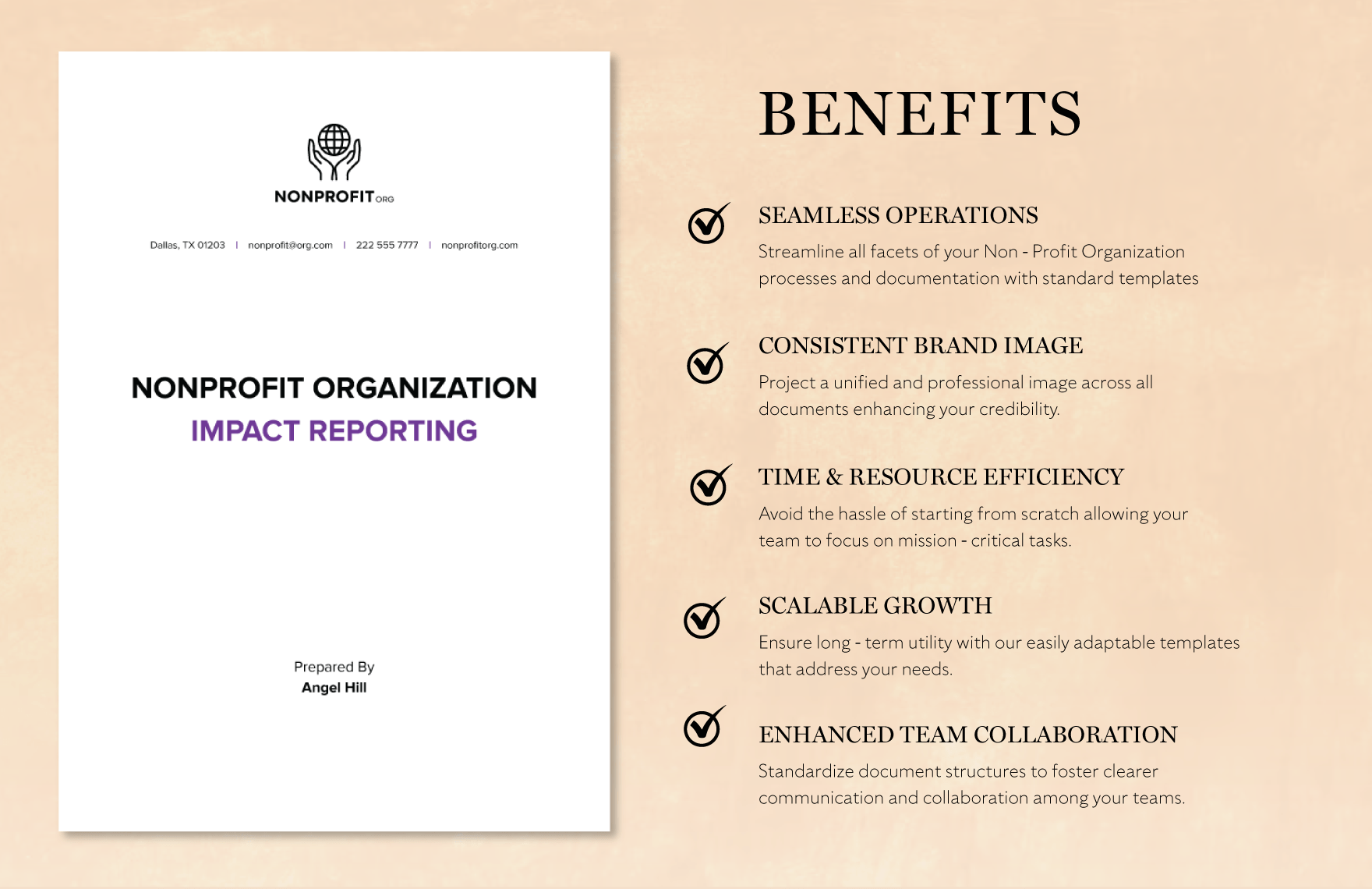 Nonprofit Organization Impact Reporting Template